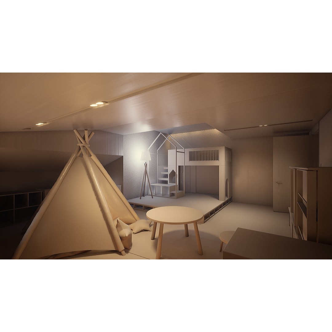Korea Parasite House 3D Model – Modern Architectural Asset, FBX & OBJ - View 31