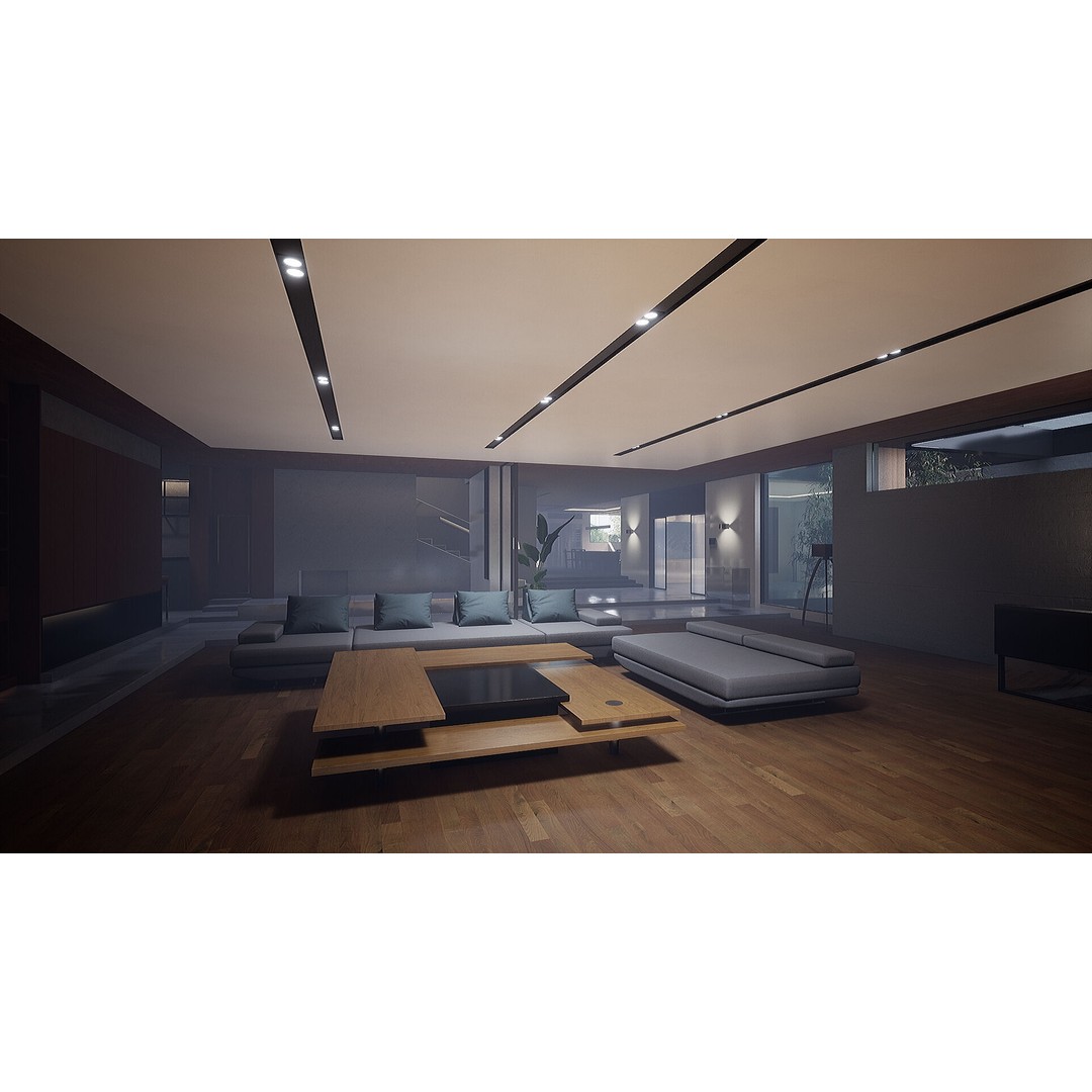 Korea Parasite House 3D Model – Modern Architectural Asset, FBX & OBJ - View 5