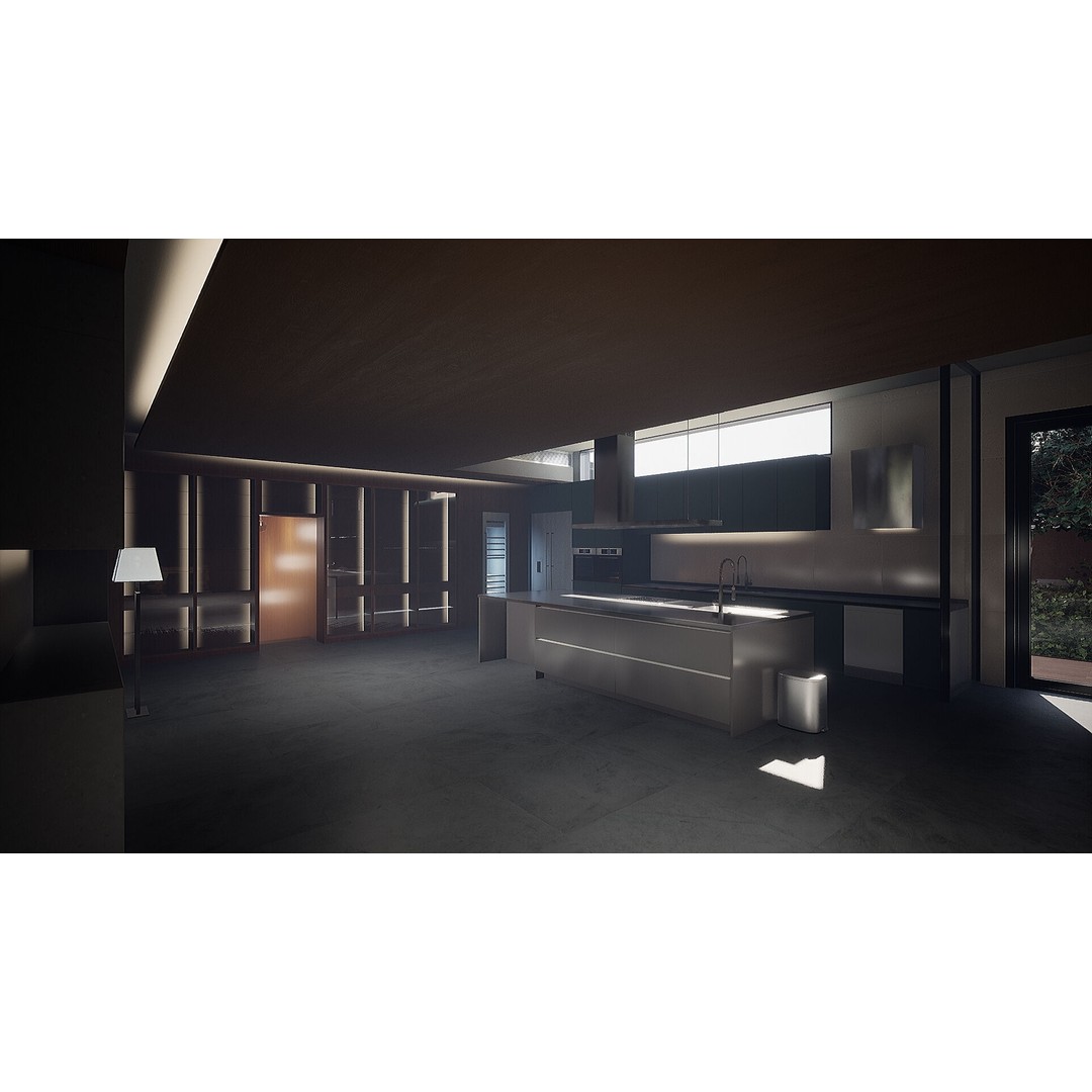 Korea Parasite House 3D Model – Modern Architectural Asset, FBX & OBJ - View 7