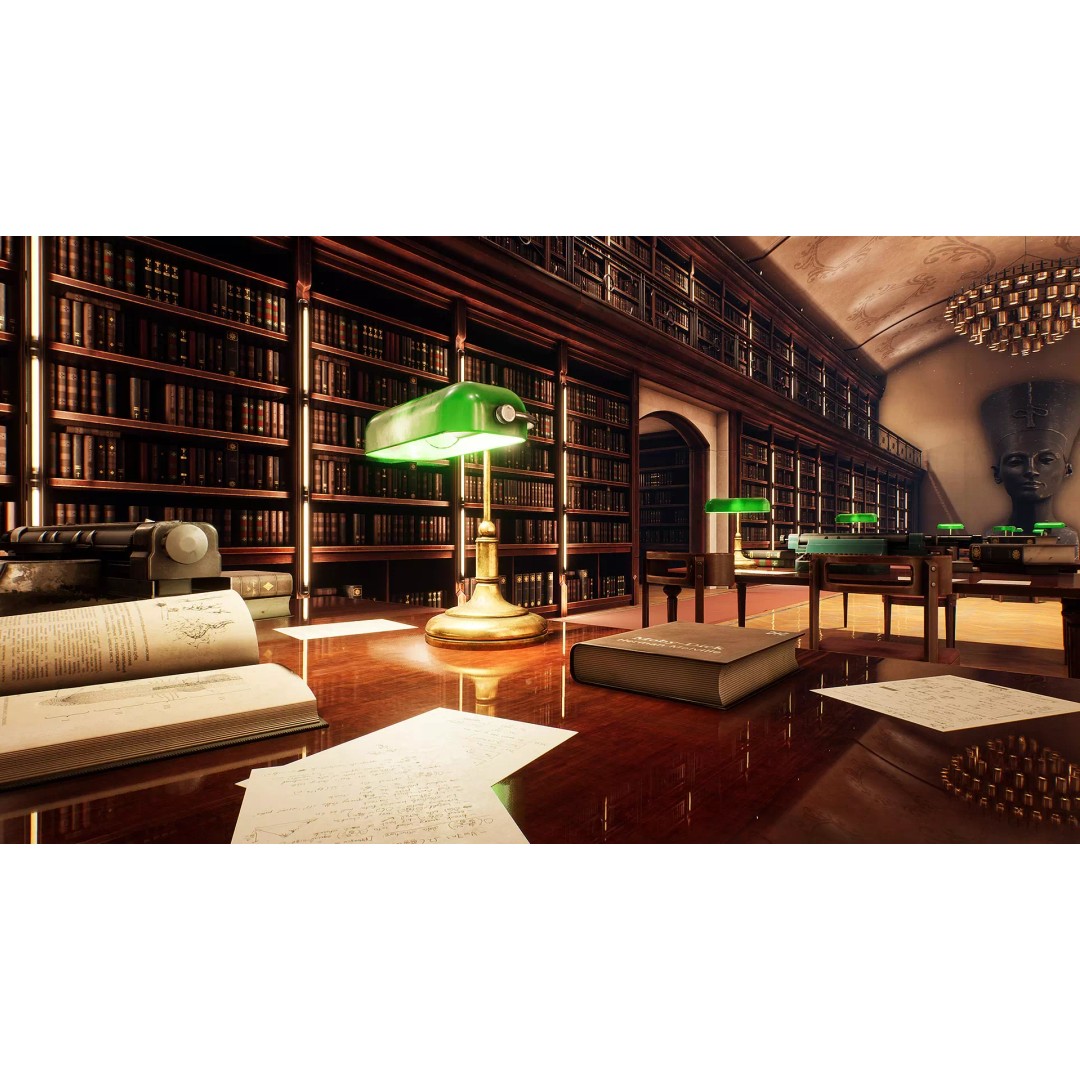 Library 3D Model – Low Poly Game Asset with PBR Textures - View 2