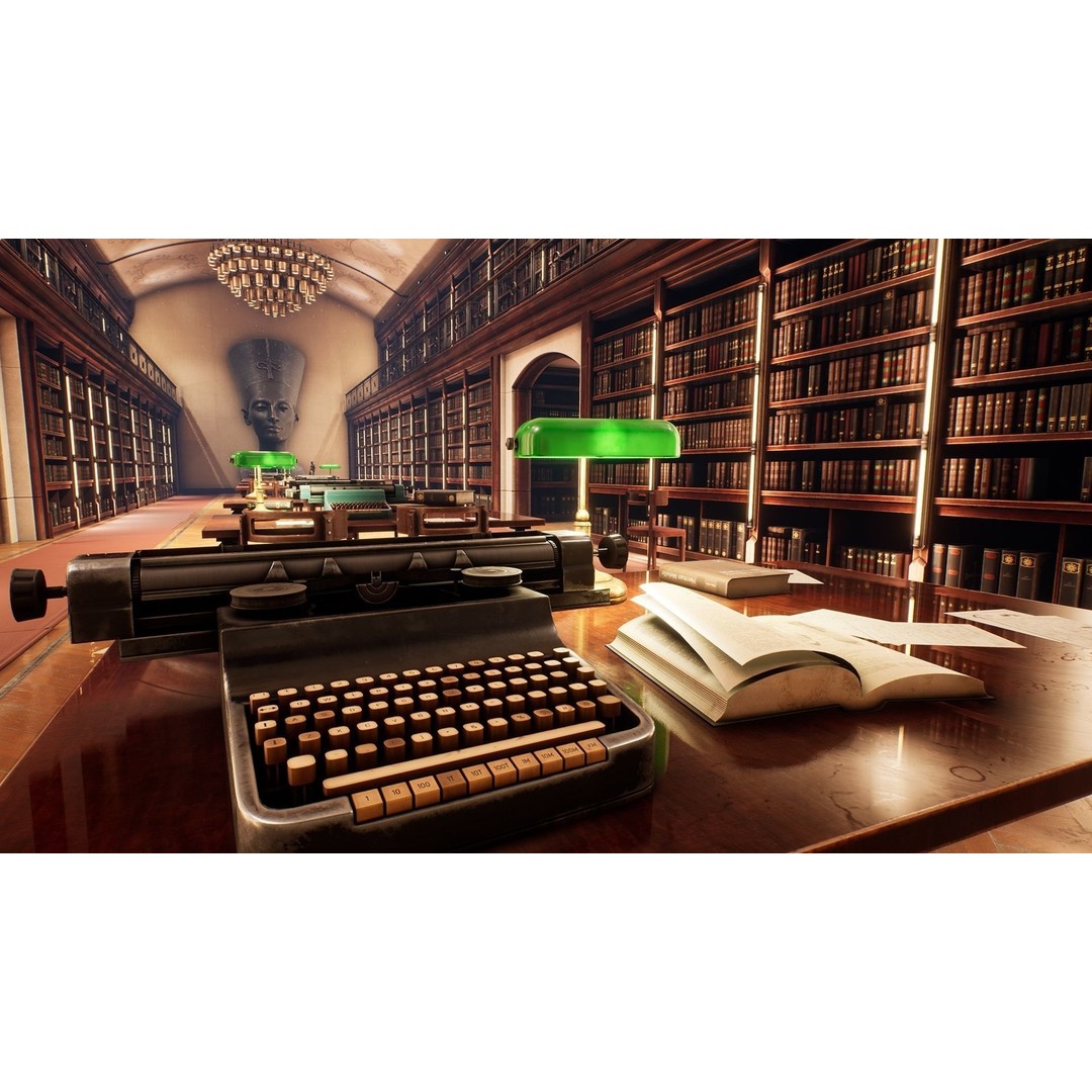 Library 3D Model – Low Poly Game Asset with PBR Textures - View 21