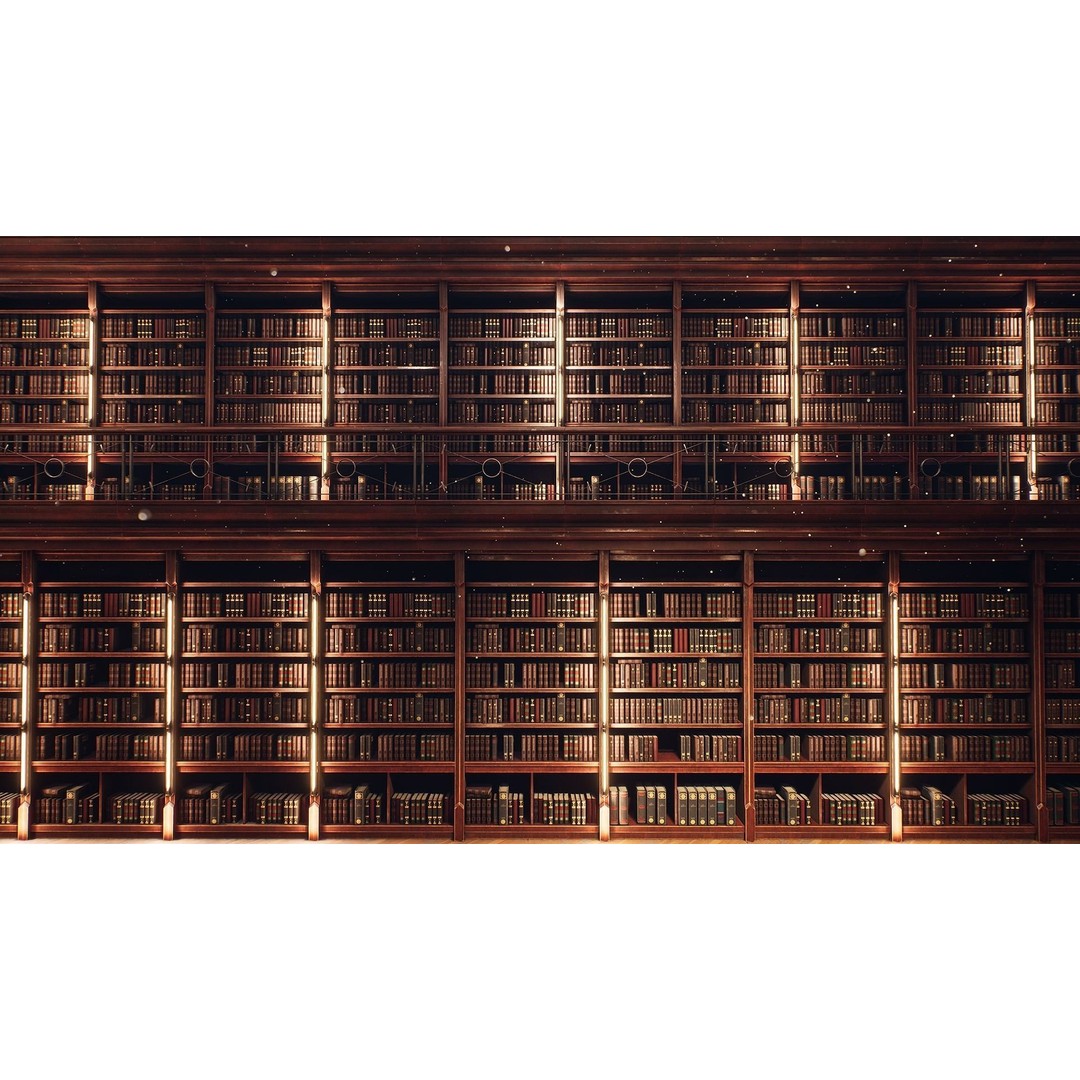 Library 3D Model – Low Poly Game Asset with PBR Textures - View 5