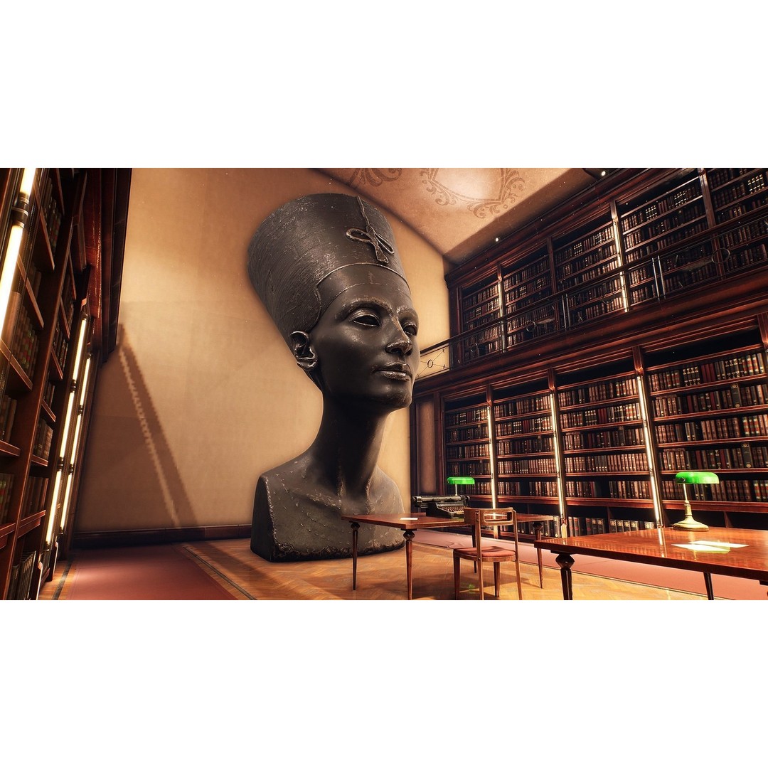 Library 3D Model – Low Poly Game Asset with PBR Textures - View 7