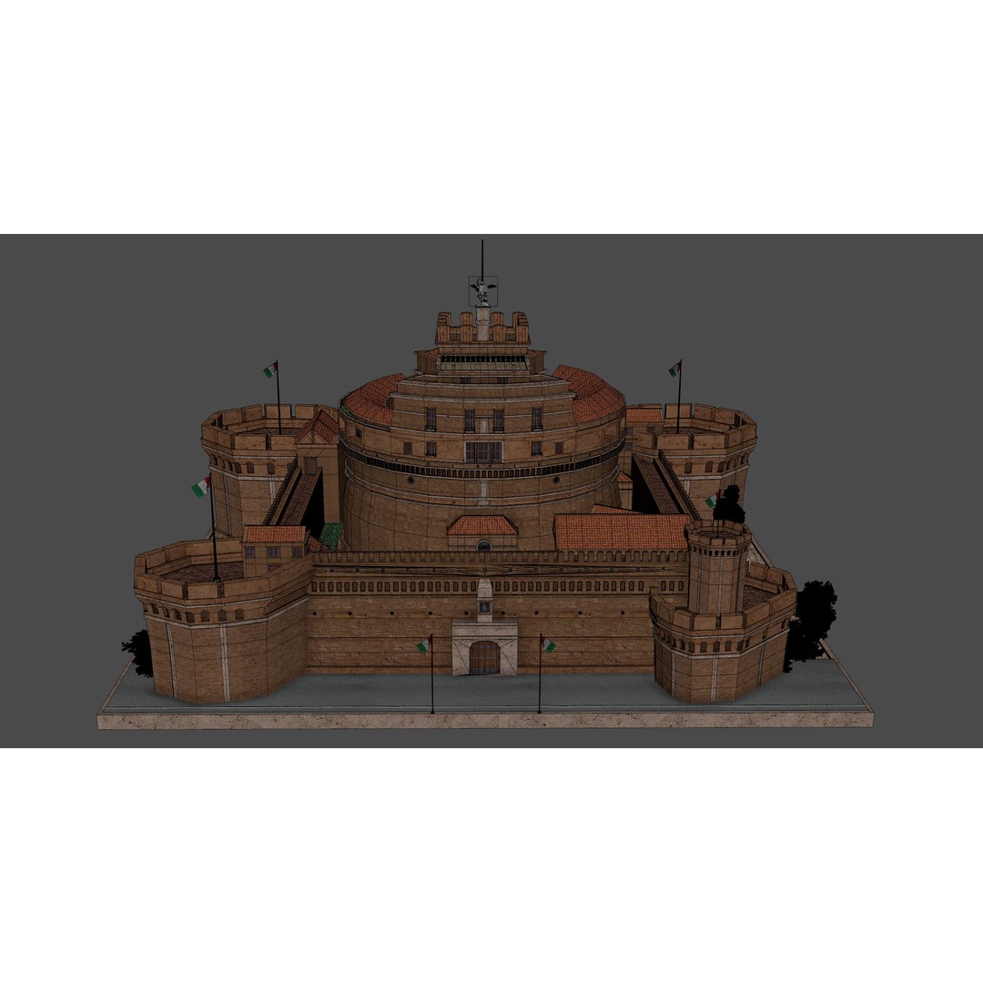 Castel Sant Angelo 3D Model – Medieval Architectural Landmark, FBX, OBJ, Blender - View 15