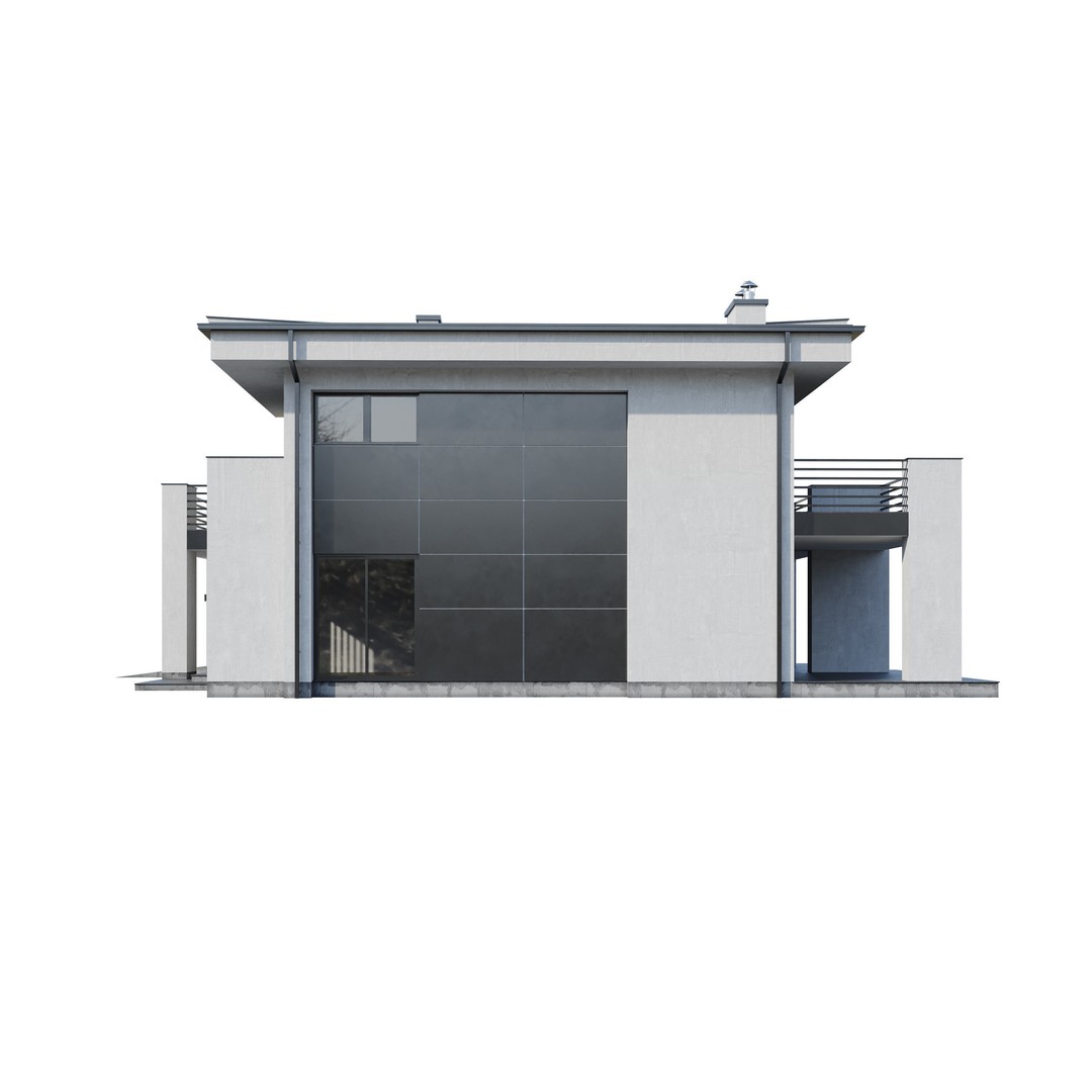 Modern House 3D Model – Architectural Mansion with PBR Textures, FBX - View 12