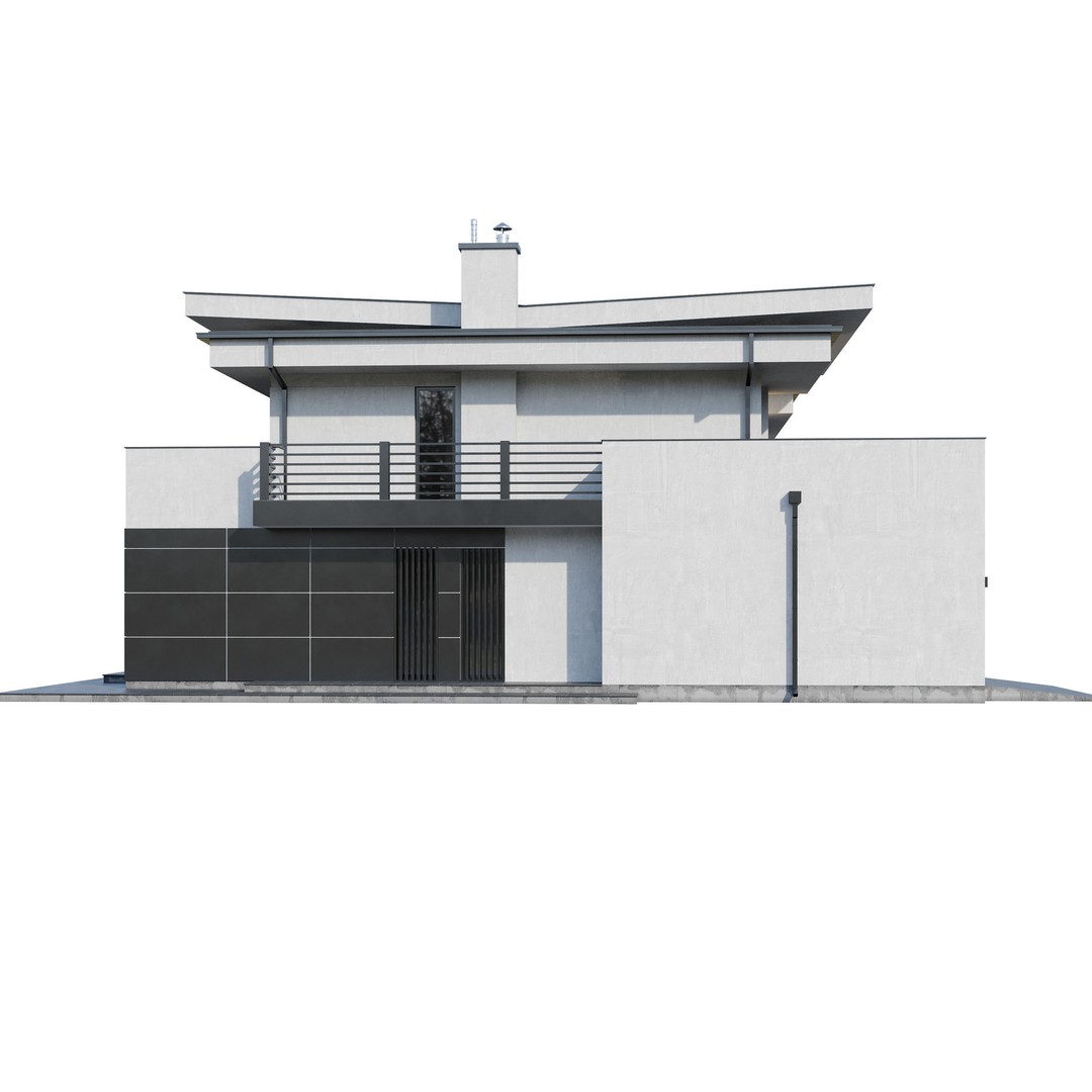 Modern House 3D Model – Architectural Mansion with PBR Textures, FBX - View 14