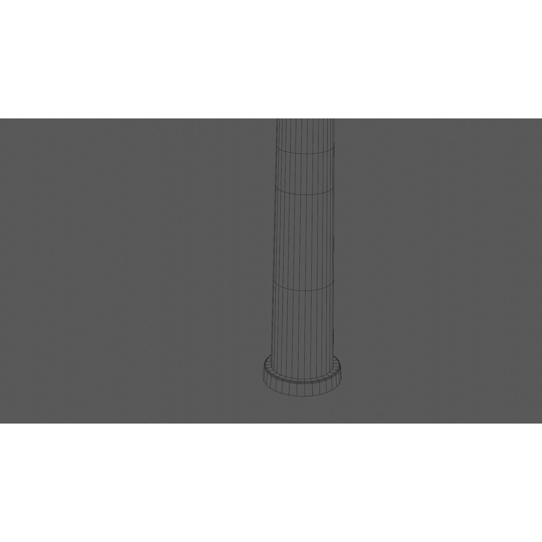 Egyptian Column 3D Model – Low Poly Dark Stone Asset, FBX - View 9