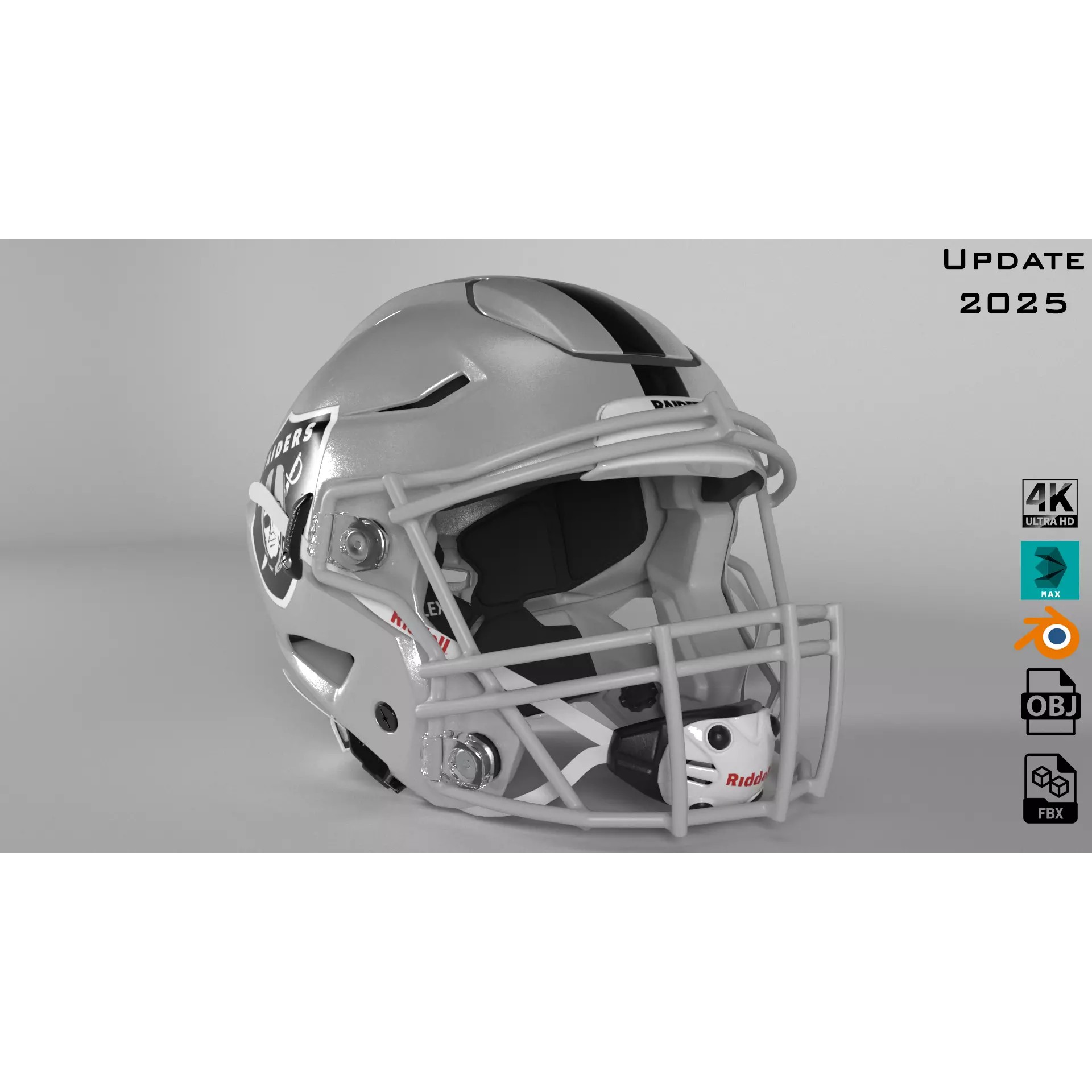 Las Vegas Raiders Helmet - Game-Ready 3D Model - View 2