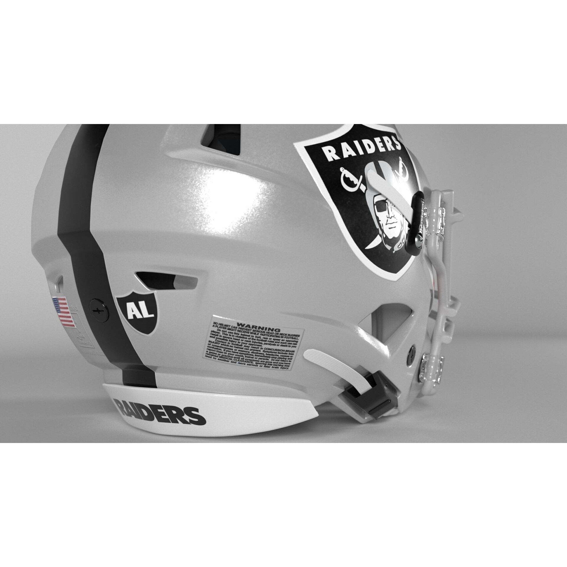Las Vegas Raiders Helmet - Game-Ready 3D Model - View 4