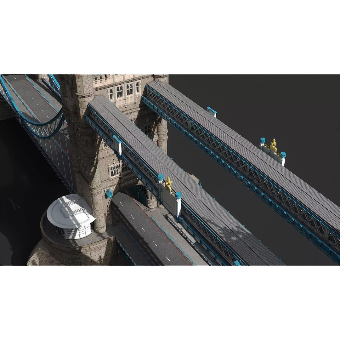 Tower Bridge 3D Model – Detailed Architectural Landmark, FBX & OBJ - View 5