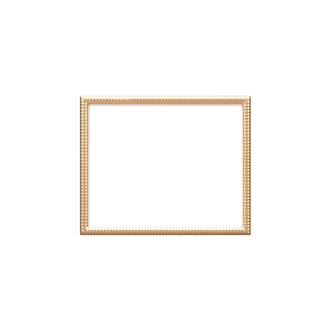 Classic Photo and Mirror Frame Set 3D Model – Low Poly Gold Frames, FBX/OBJ