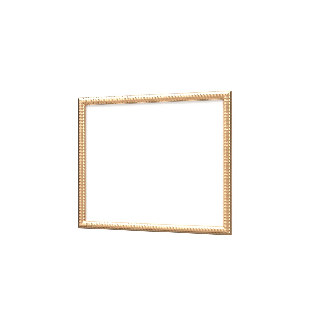 Classic Photo and Mirror Frame Set 3D Model – Low Poly Gold Frames, FBX/OBJ - View 14