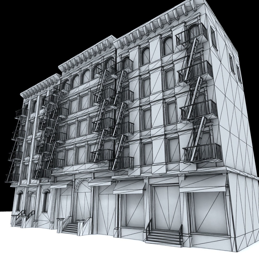 NYC Buildings 3D Model – Low Poly Game Asset, FBX & OBJ Formats - View 13