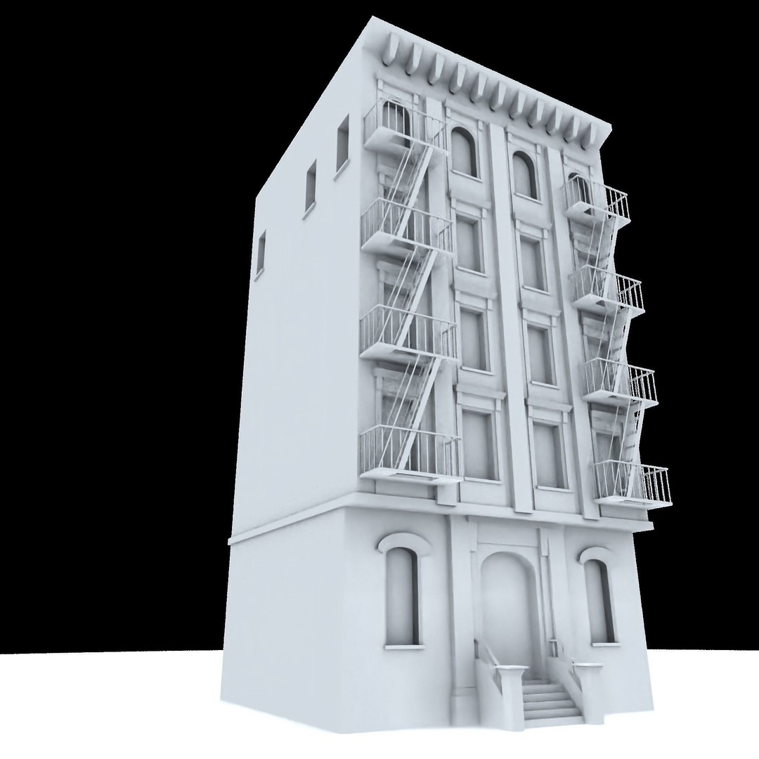 NYC Buildings 3D Model – Low Poly Game Asset, FBX & OBJ Formats - View 15