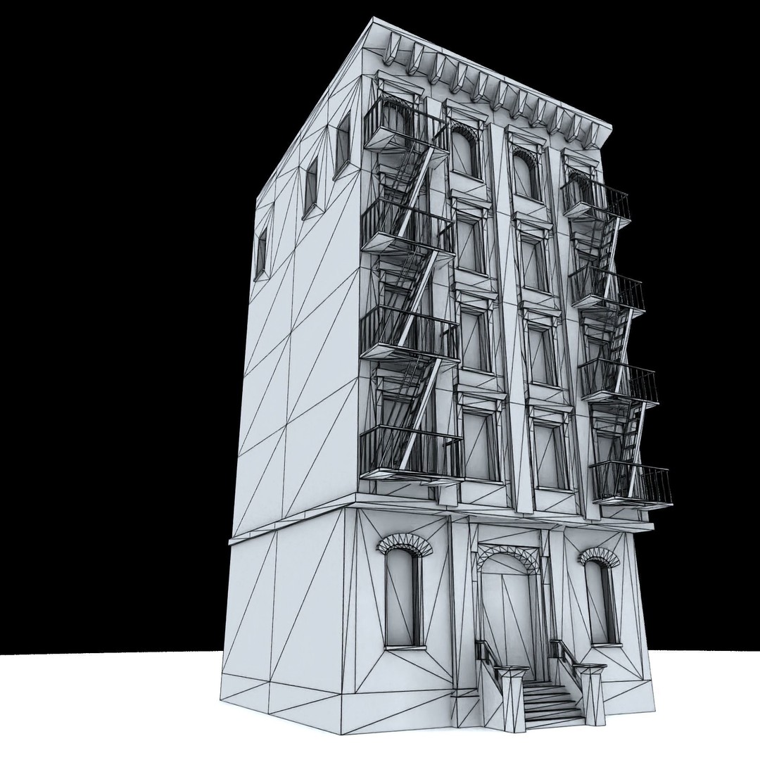 NYC Buildings 3D Model – Low Poly Game Asset, FBX & OBJ Formats - View 16