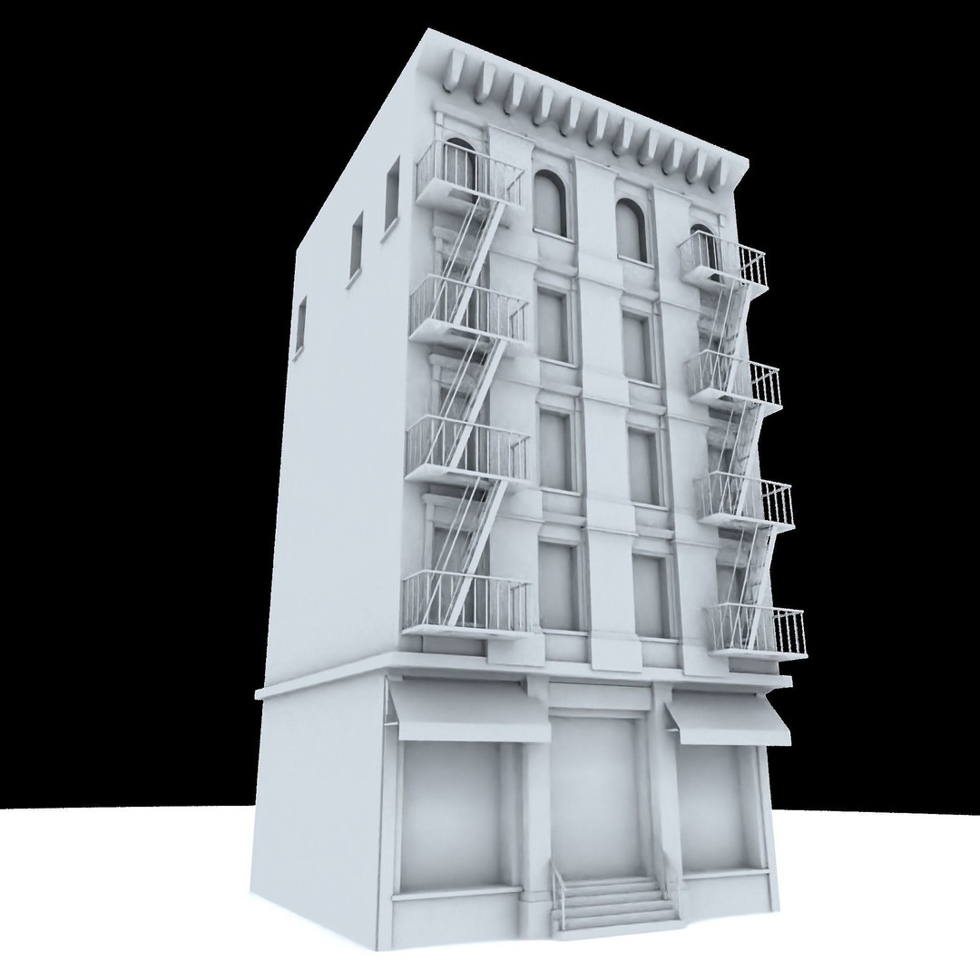 NYC Buildings 3D Model – Low Poly Game Asset, FBX & OBJ Formats - View 18