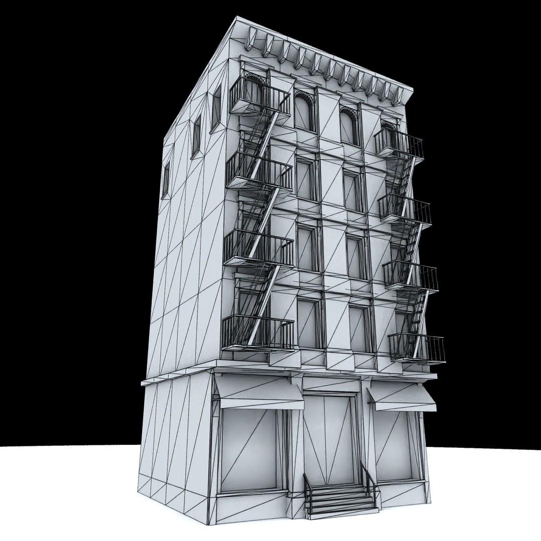 NYC Buildings 3D Model – Low Poly Game Asset, FBX & OBJ Formats - View 19