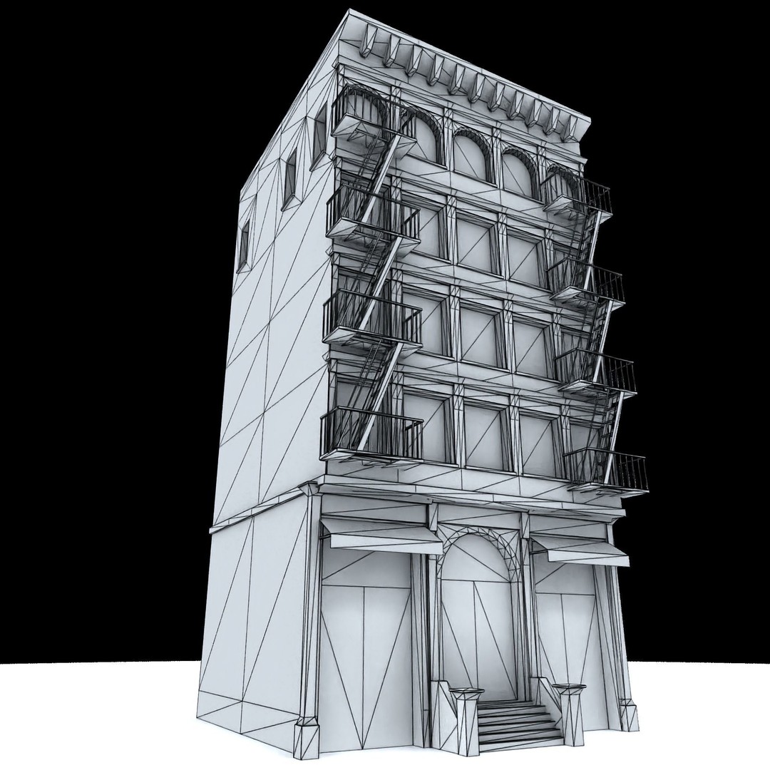 NYC Buildings 3D Model – Low Poly Game Asset, FBX & OBJ Formats - View 22