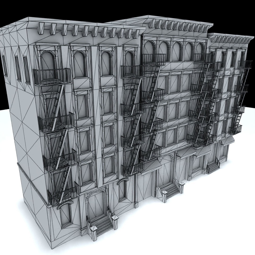 NYC Buildings 3D Model – Low Poly Game Asset, FBX & OBJ Formats - View 7