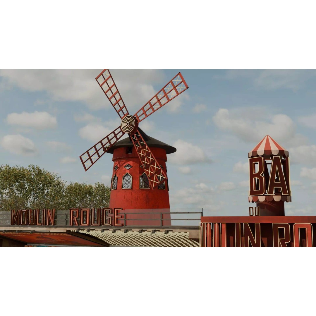 Moulin Rouge Cabaret 3D Model – Low Poly Realistic Scene, FBX, OBJ - View 7