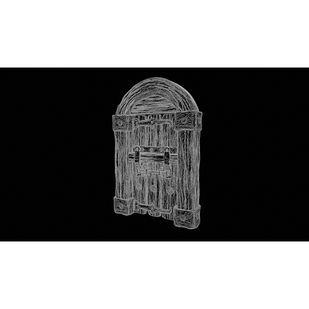 Medieval Doorway Trio 3D Model – Low Poly Architectural Game Asset, FBX - View 17