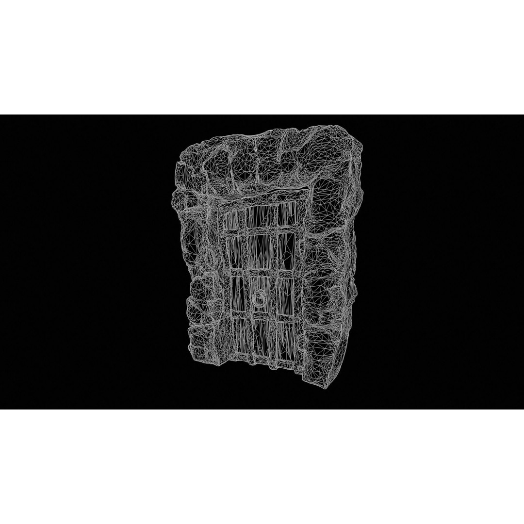 Medieval Doorway Trio 3D Model – Low Poly Architectural Game Asset, FBX - View 23
