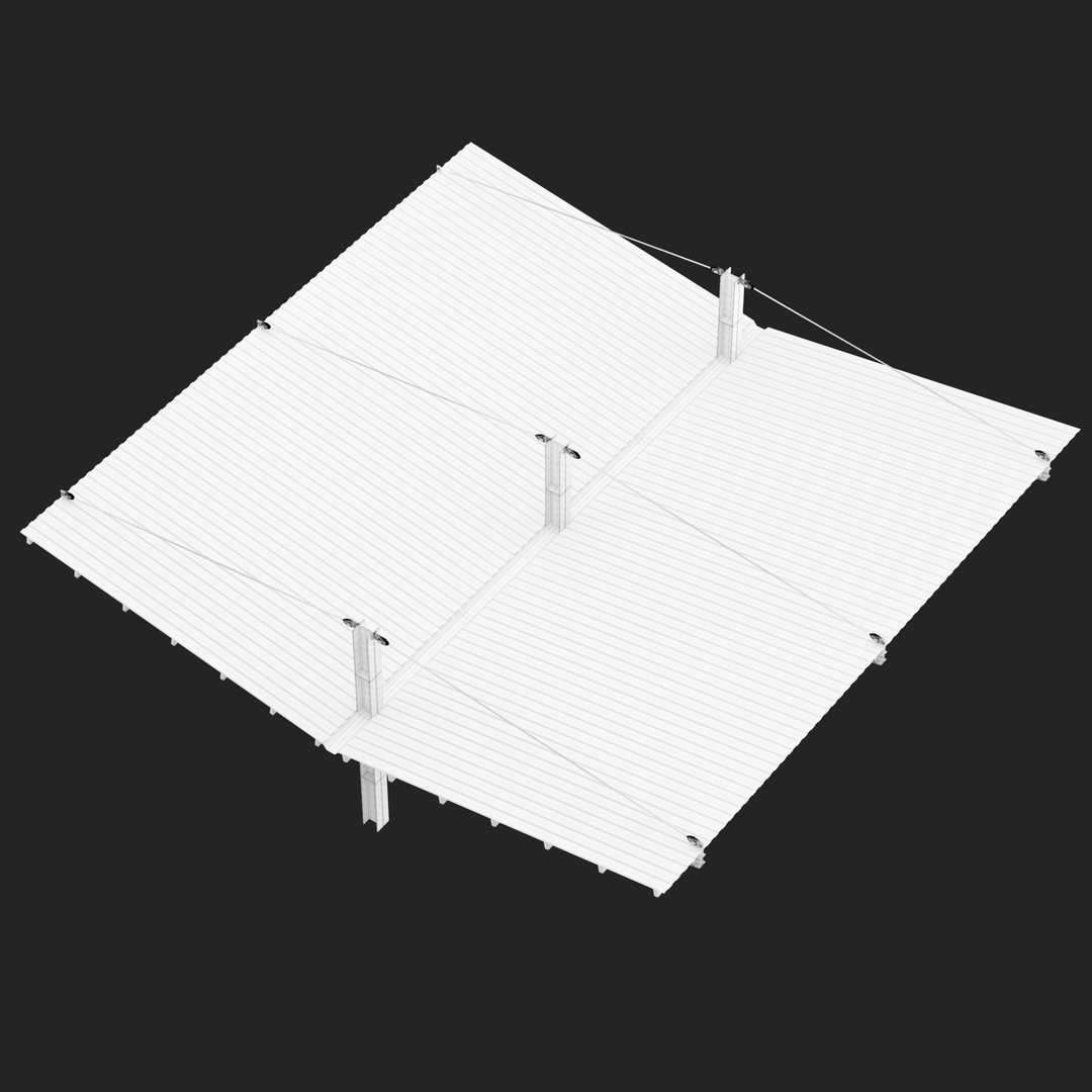 Metall Carport 3D Model – High Quality Exterior Asset, FBX, OBJ