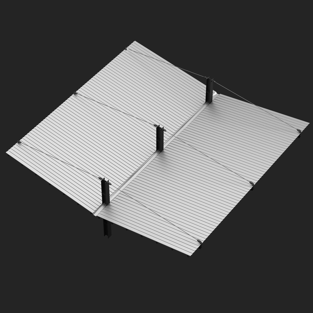 Metall Carport 3D Model – High Quality Exterior Asset, FBX, OBJ - View 14