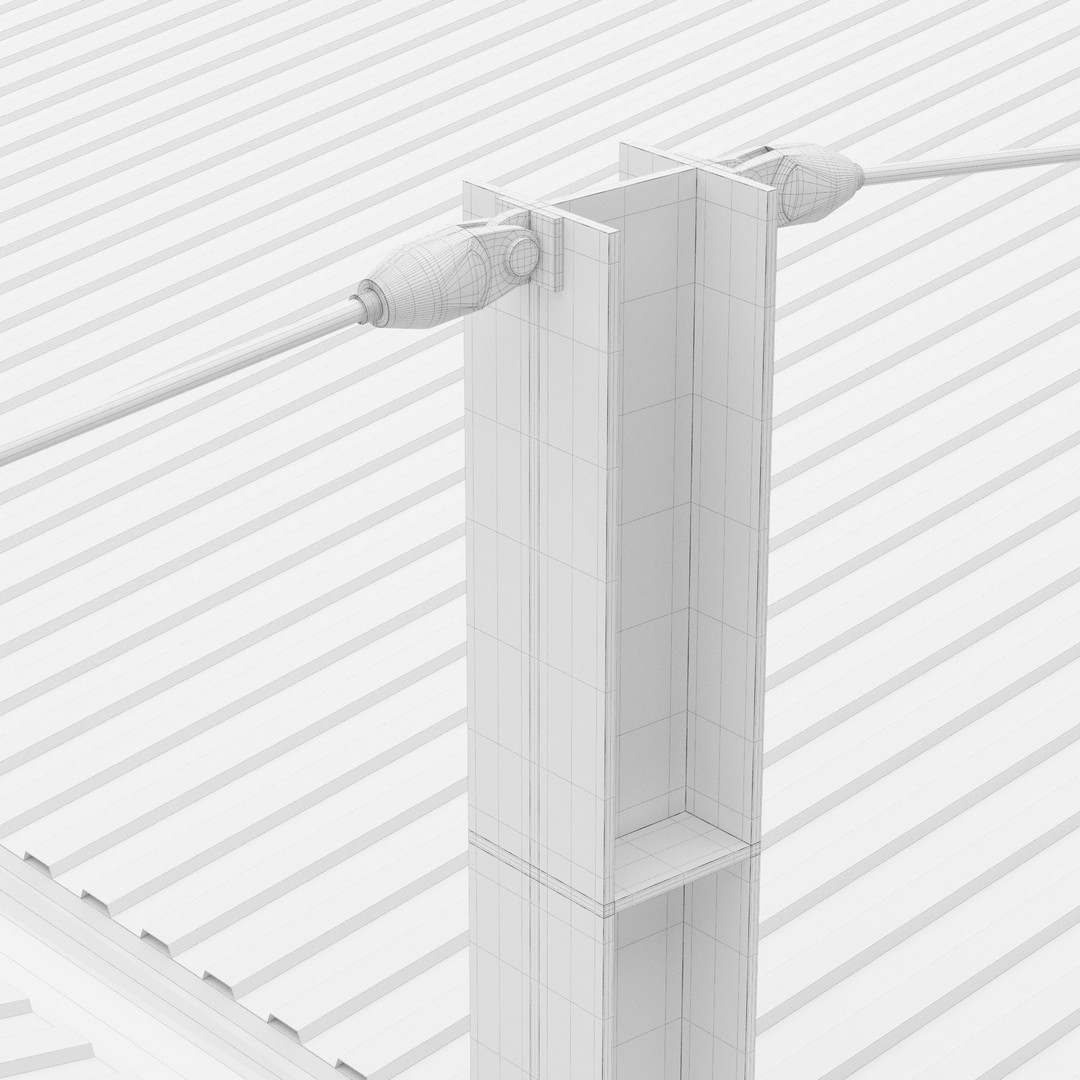 Metall Carport 3D Model – High Quality Exterior Asset, FBX, OBJ - View 6
