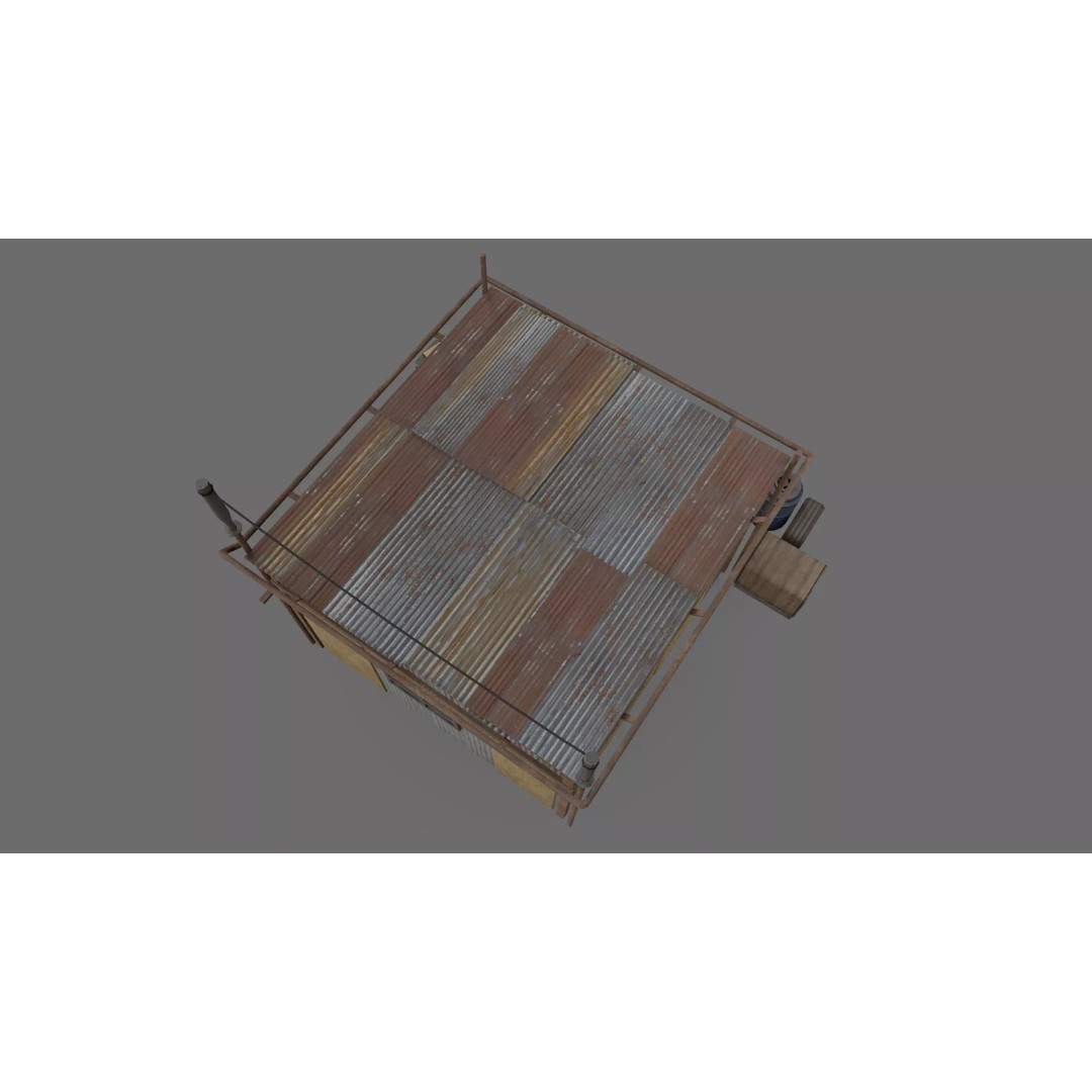 Post-Apocalyptic Industrial Factory 3D Model – Low Poly Game Asset, FBX - View 16