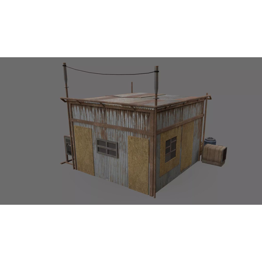 Post-Apocalyptic Industrial Factory 3D Model – Low Poly Game Asset, FBX - View 19