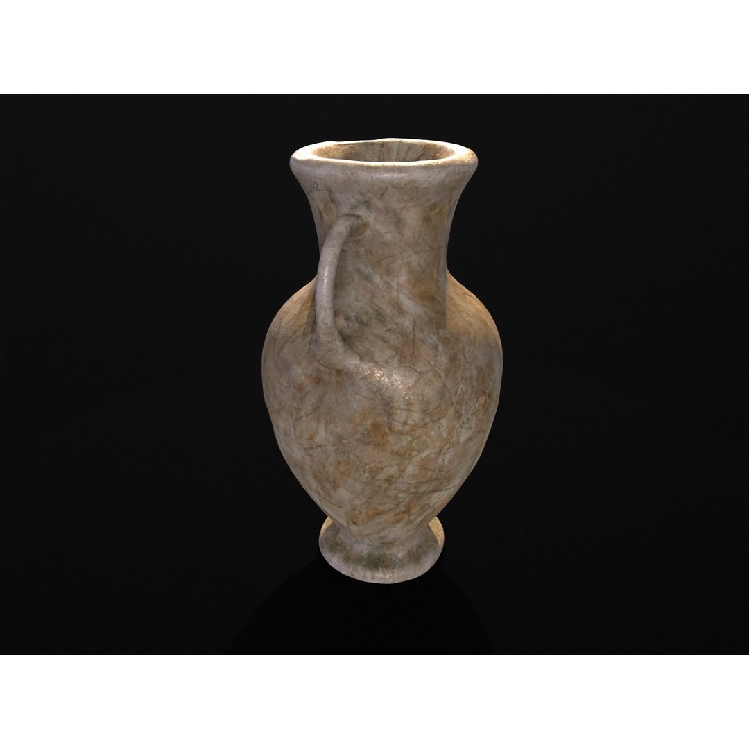 Antique Large Marble Vase 3D Model – Low Poly PBR Asset, FBX, OBJ - View 13
