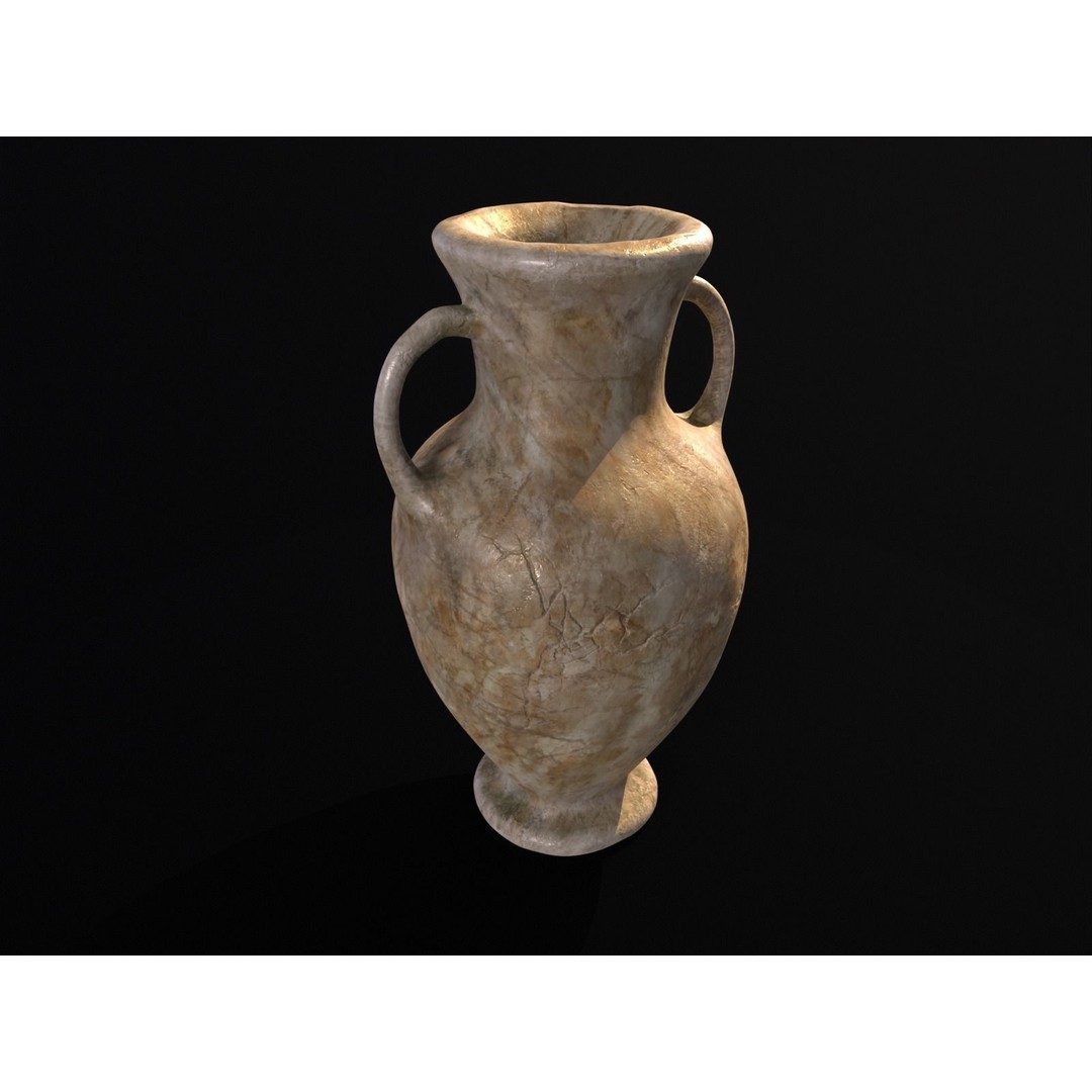Antique Large Marble Vase 3D Model – Low Poly PBR Asset, FBX, OBJ - View 15
