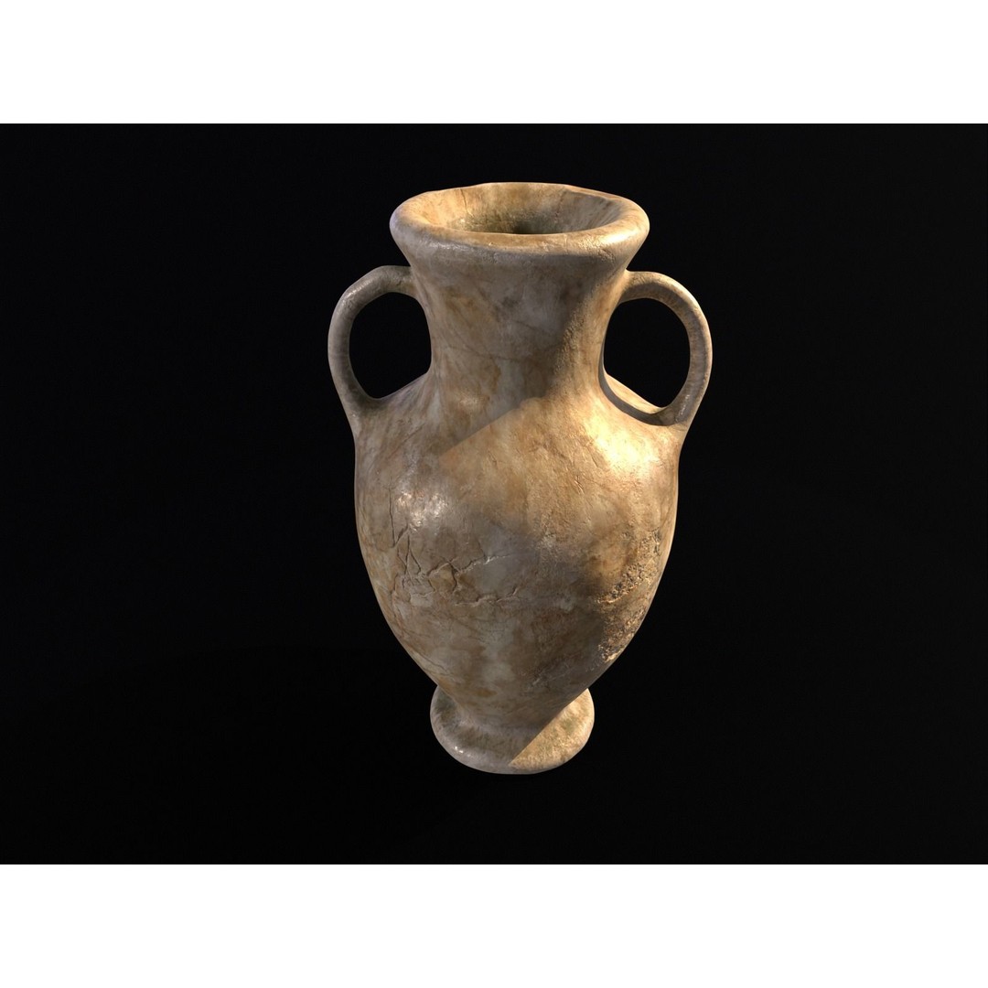 Antique Large Marble Vase 3D Model – Low Poly PBR Asset, FBX, OBJ - View 17