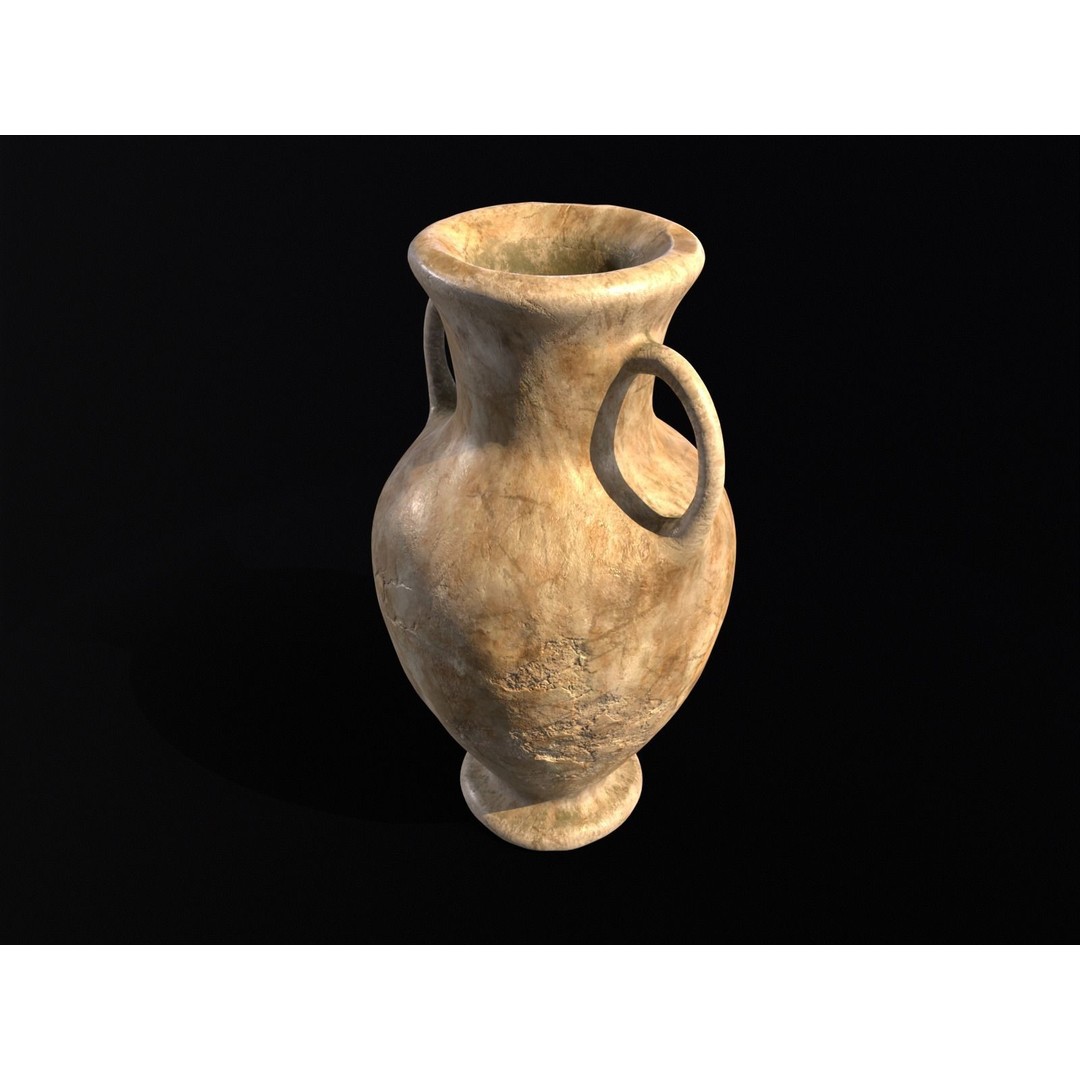 Antique Large Marble Vase 3D Model – Low Poly PBR Asset, FBX, OBJ - View 19