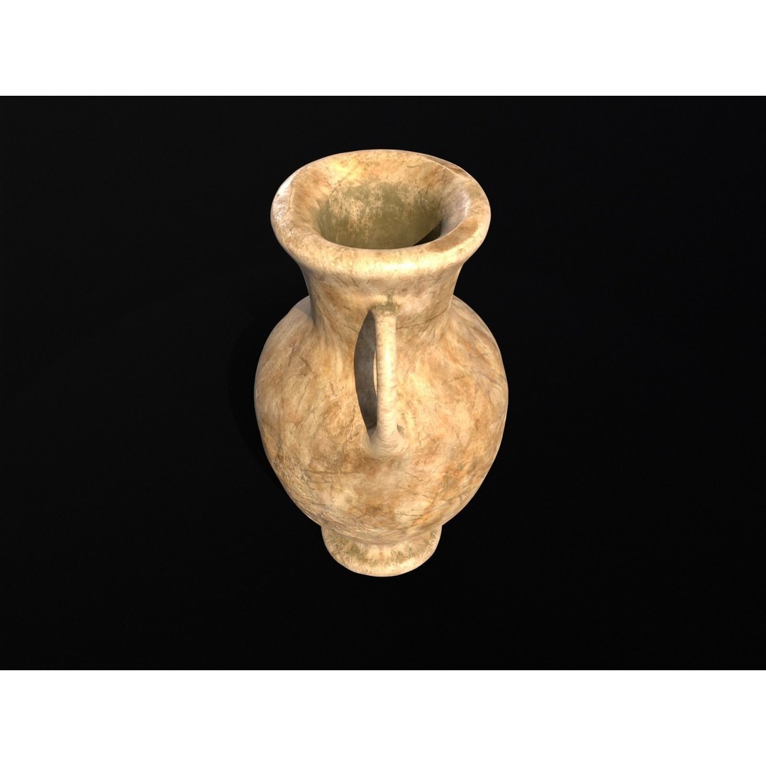 Antique Large Marble Vase 3D Model – Low Poly PBR Asset, FBX, OBJ - View 21