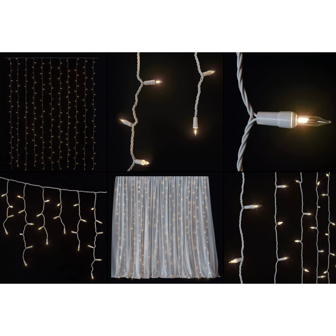 Garland and Bulb String 3D Model – High Poly Lighting Asset, FBX - View 2