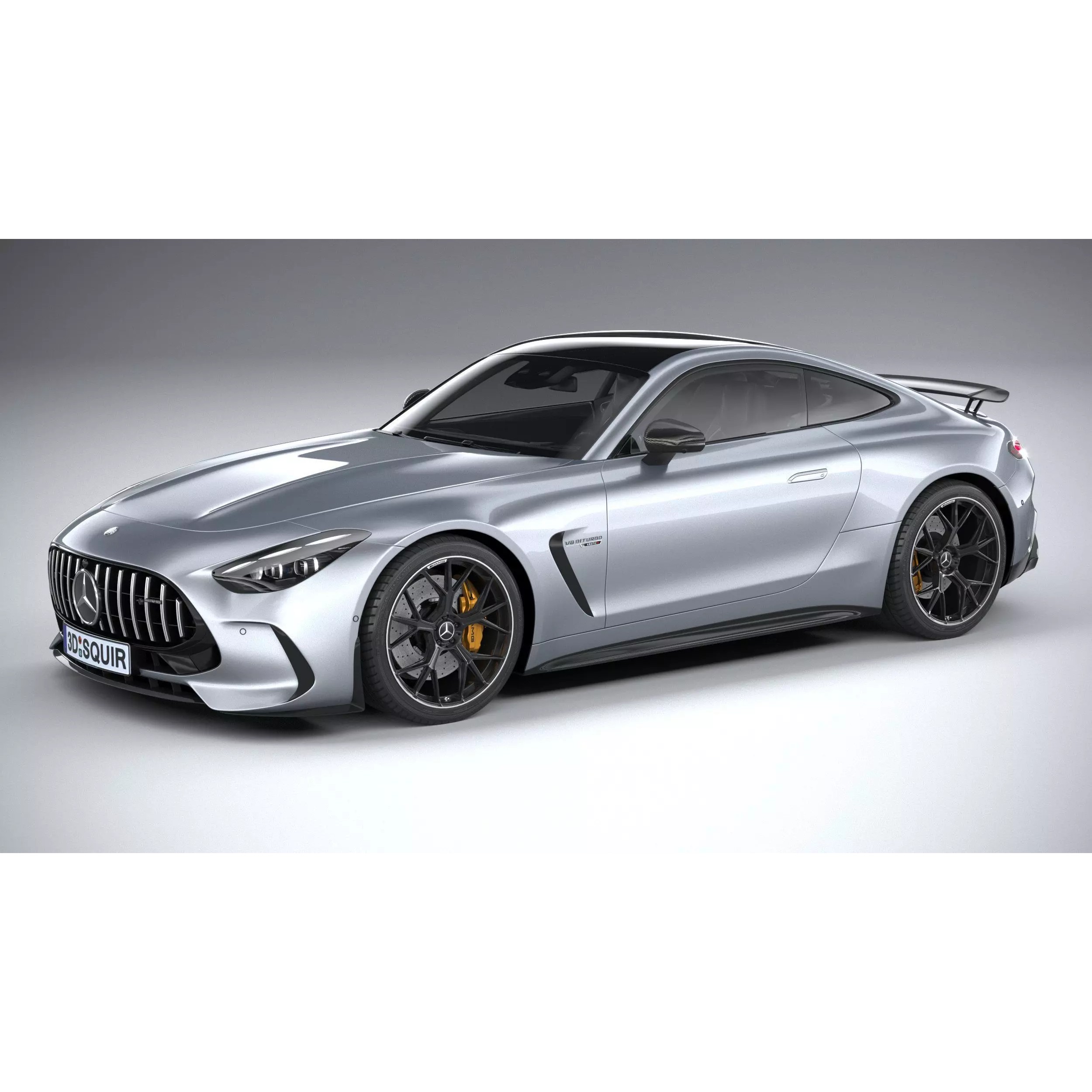 Mercedes-Benz AMG GT Coupe 2024 - High-Poly 3D Model - View 2