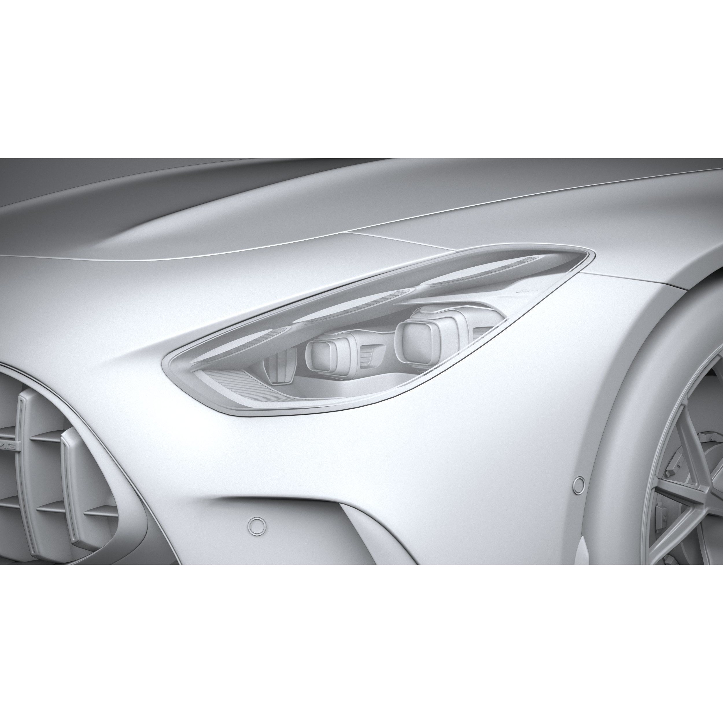 Mercedes-Benz AMG GT Coupe 2024 - High-Poly 3D Model - View 25