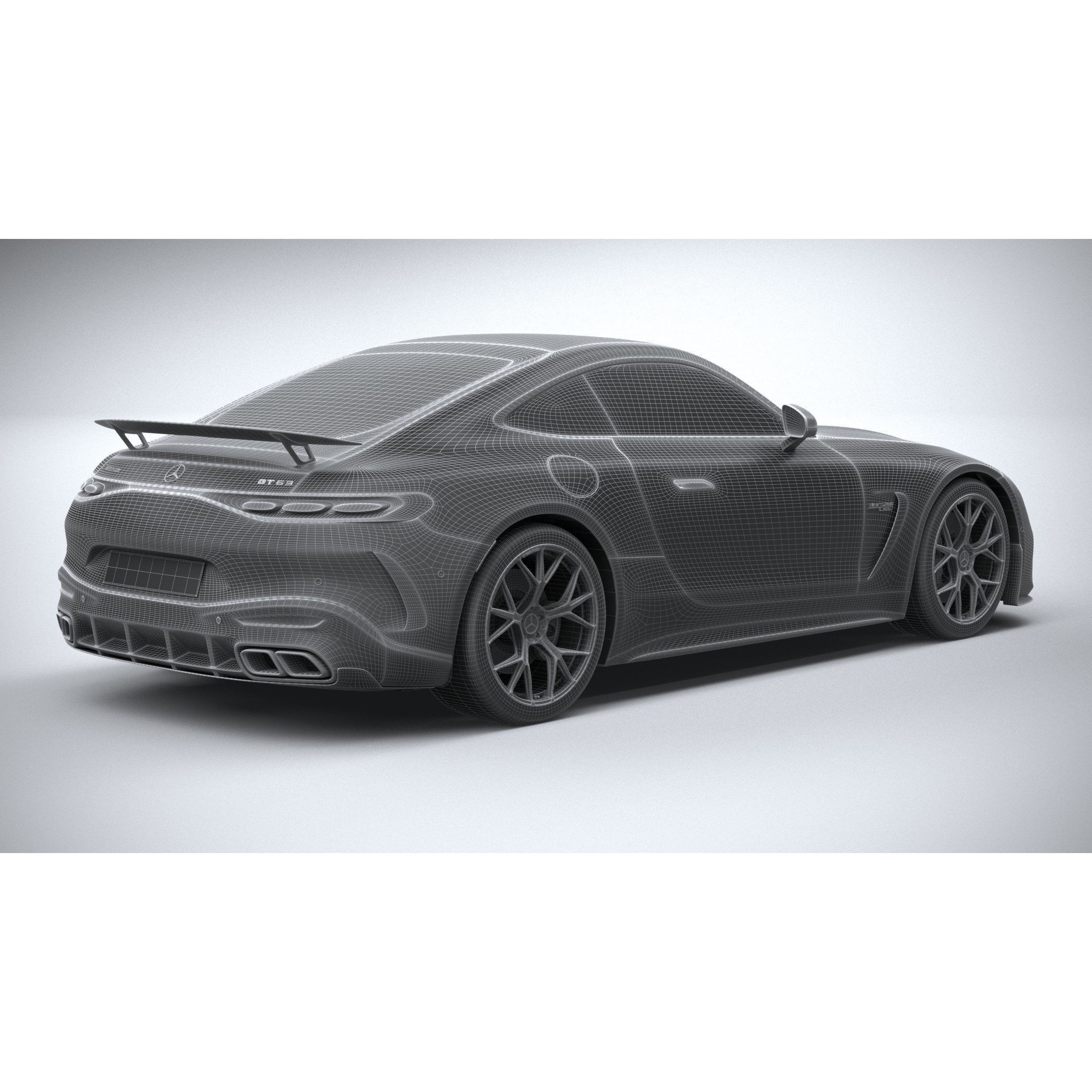 Mercedes-Benz AMG GT Coupe 2024 - High-Poly 3D Model - View 33