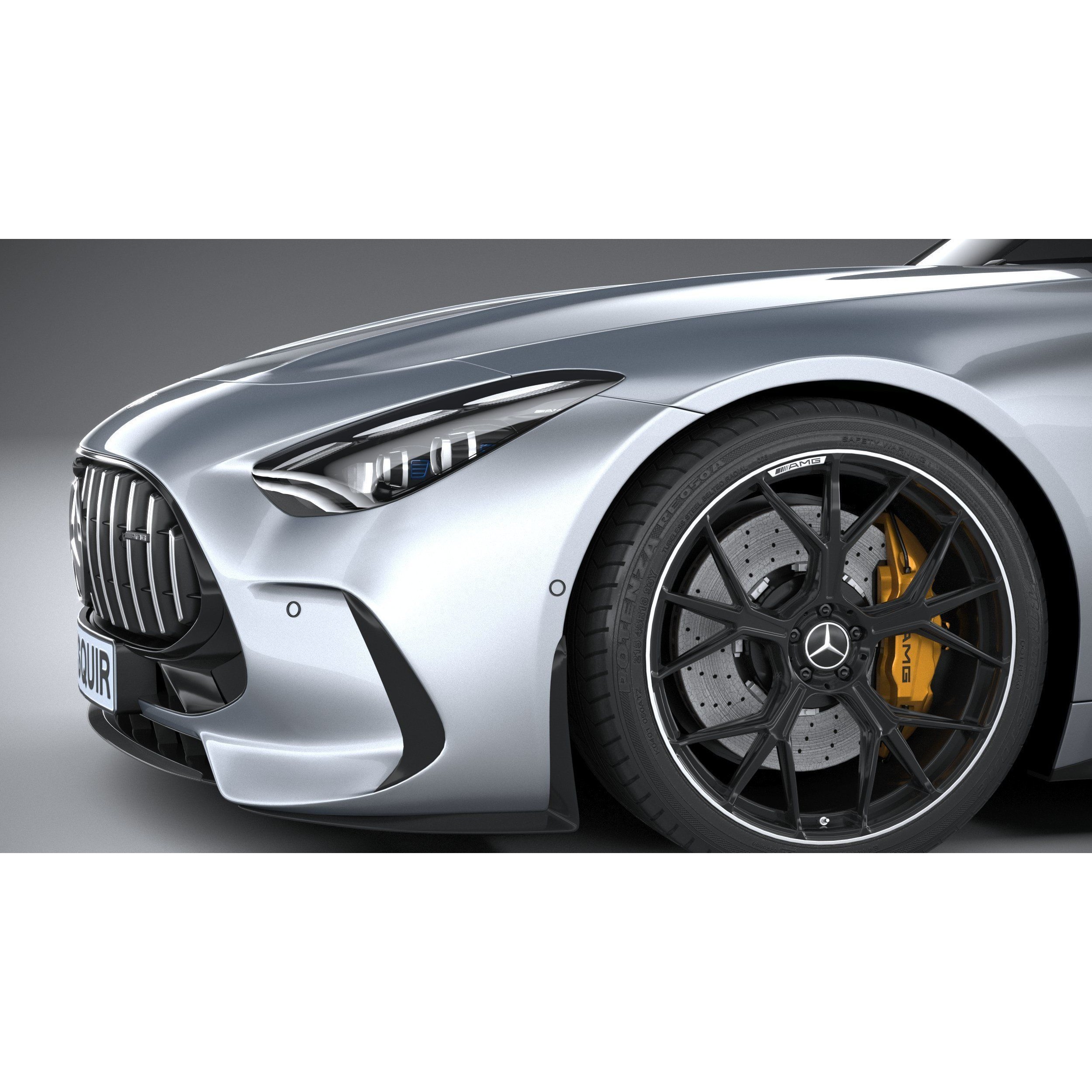 Mercedes-Benz AMG GT Coupe 2024 - High-Poly 3D Model - View 5