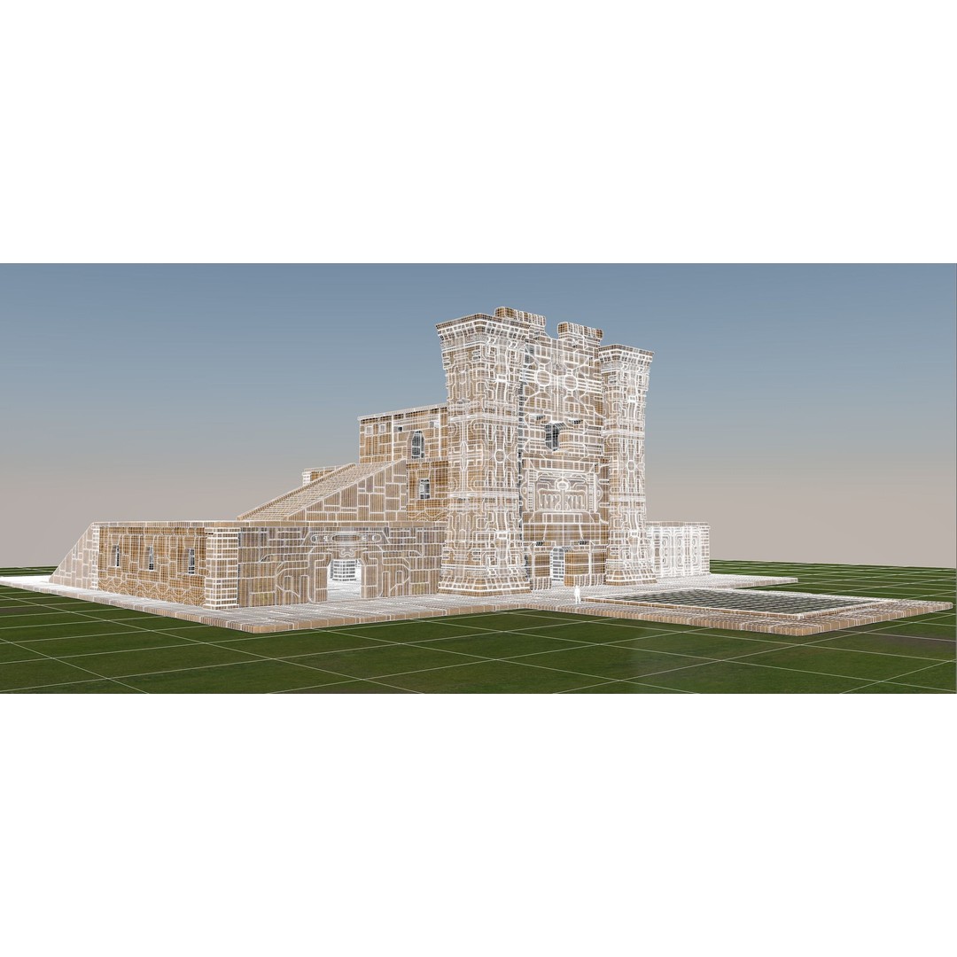 Pre-Columbian Architectural Complex 3D Model – Historic Detail, FBX & OBJ - View 11