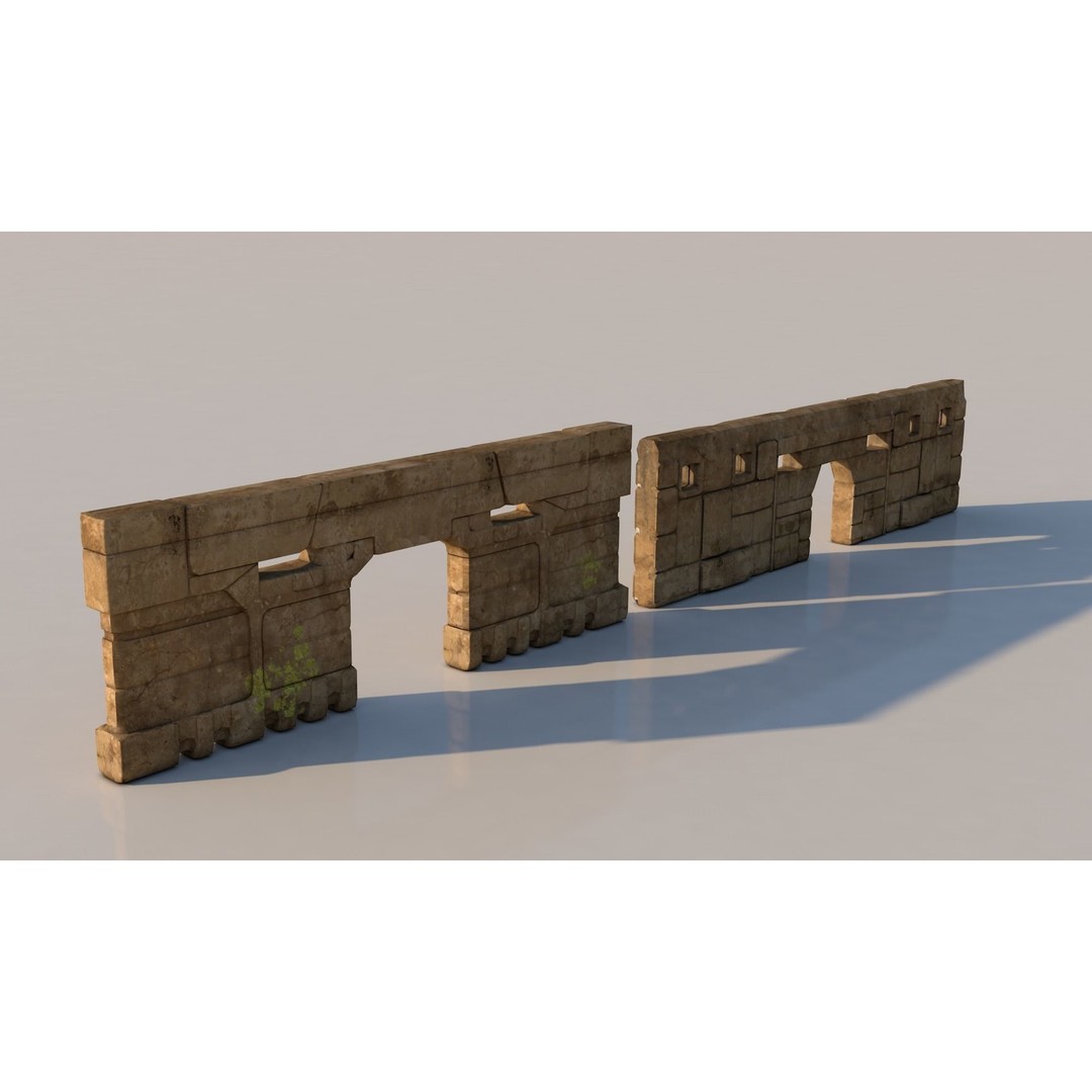Pre-Columbian Architectural Complex 3D Model – Historic Detail, FBX & OBJ - View 16