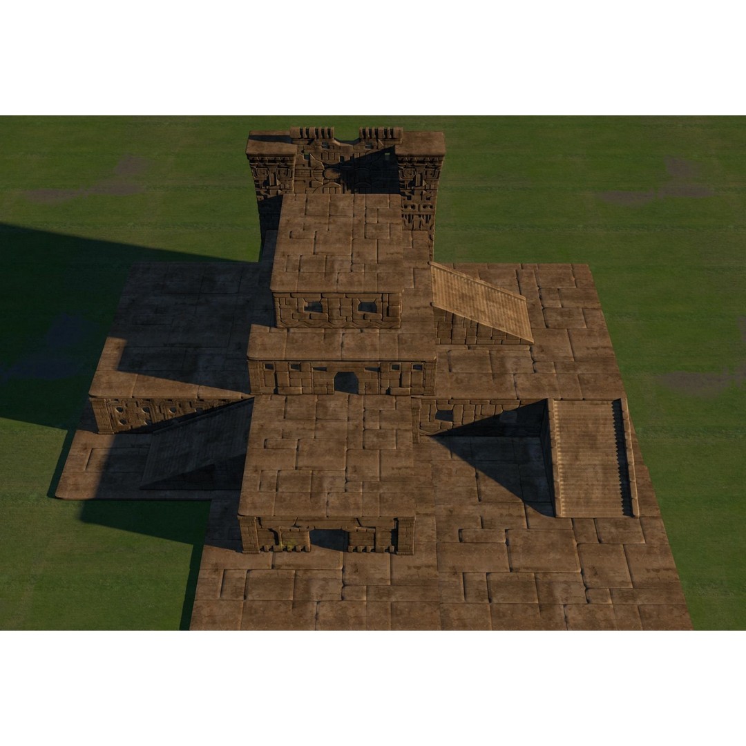 Pre-Columbian Architectural Complex 3D Model – Historic Detail, FBX & OBJ - View 9