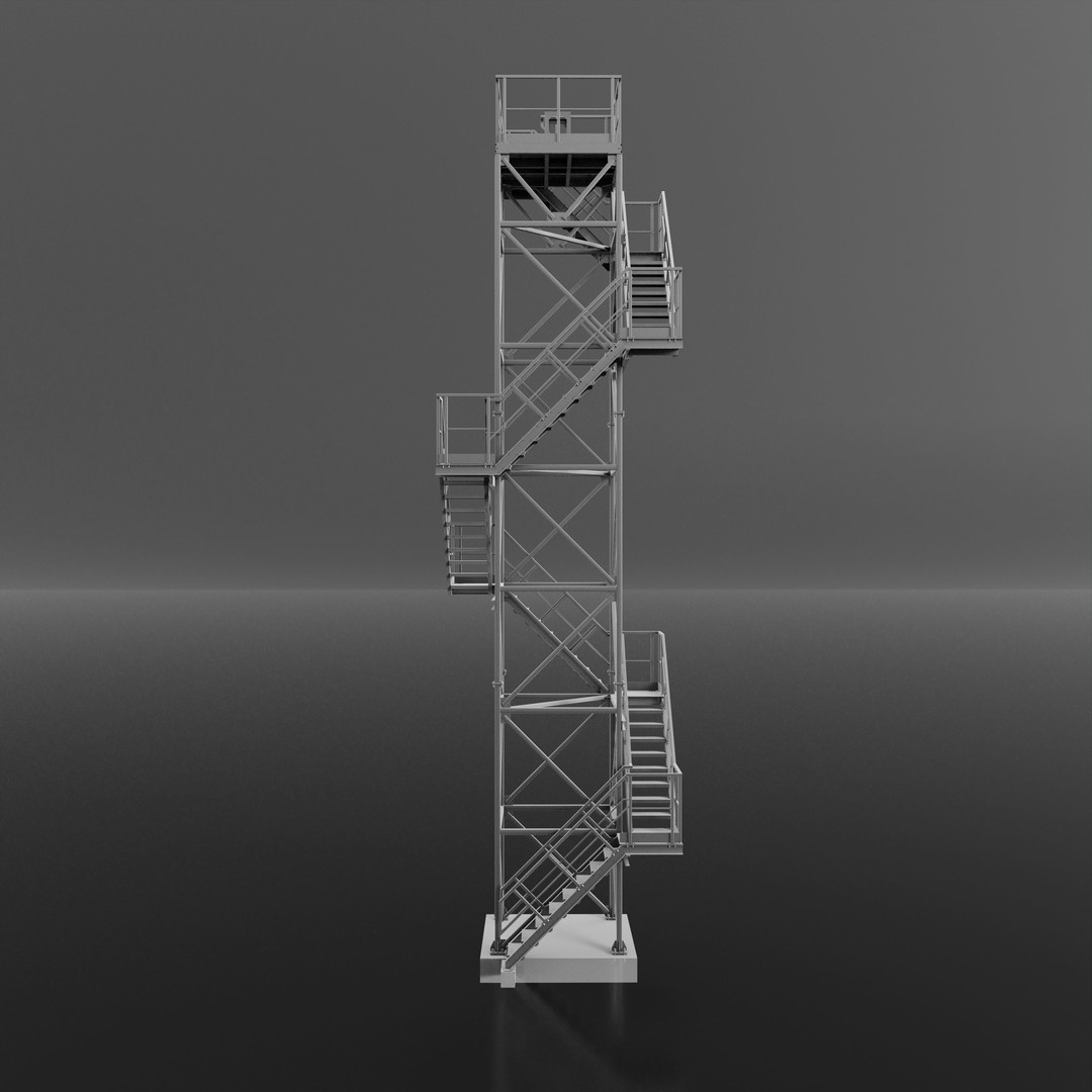 Metal Radar 3D Model – High Poly Asset for Industrial Use, FBX - View 3