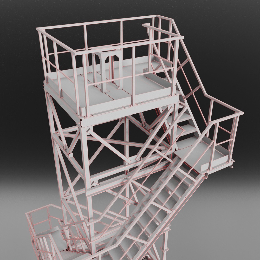 Metal Radar 3D Model – High Poly Asset for Industrial Use, FBX - View 6