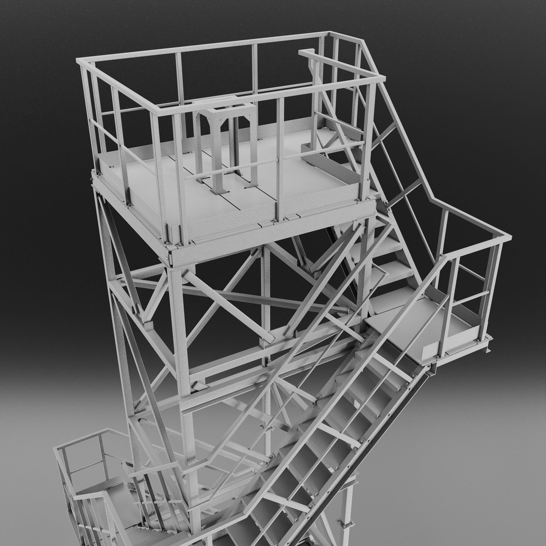 Metal Radar 3D Model – High Poly Asset for Industrial Use, FBX - View 7