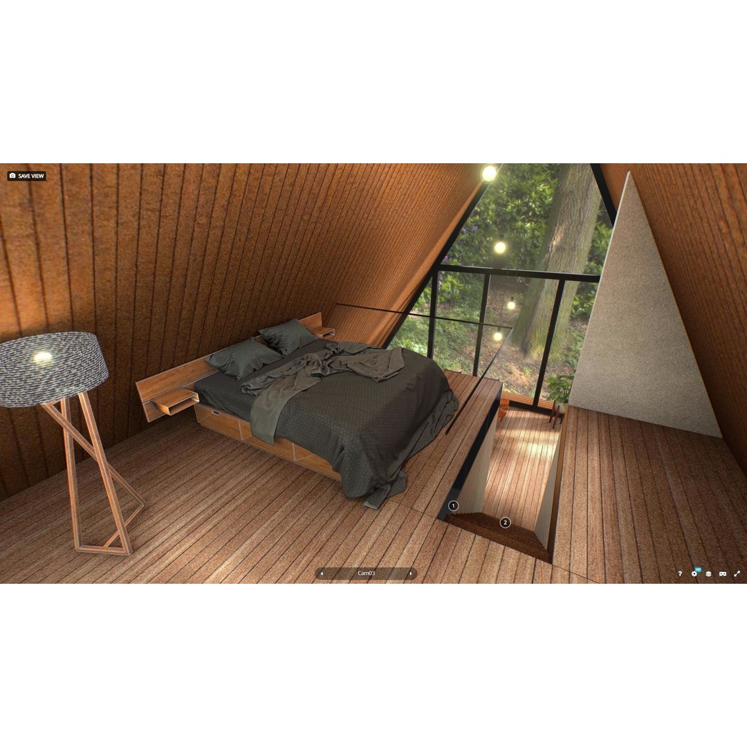 VR Cabin 3D Model – Low Poly Architectural Asset, PBR, FBX - View 8