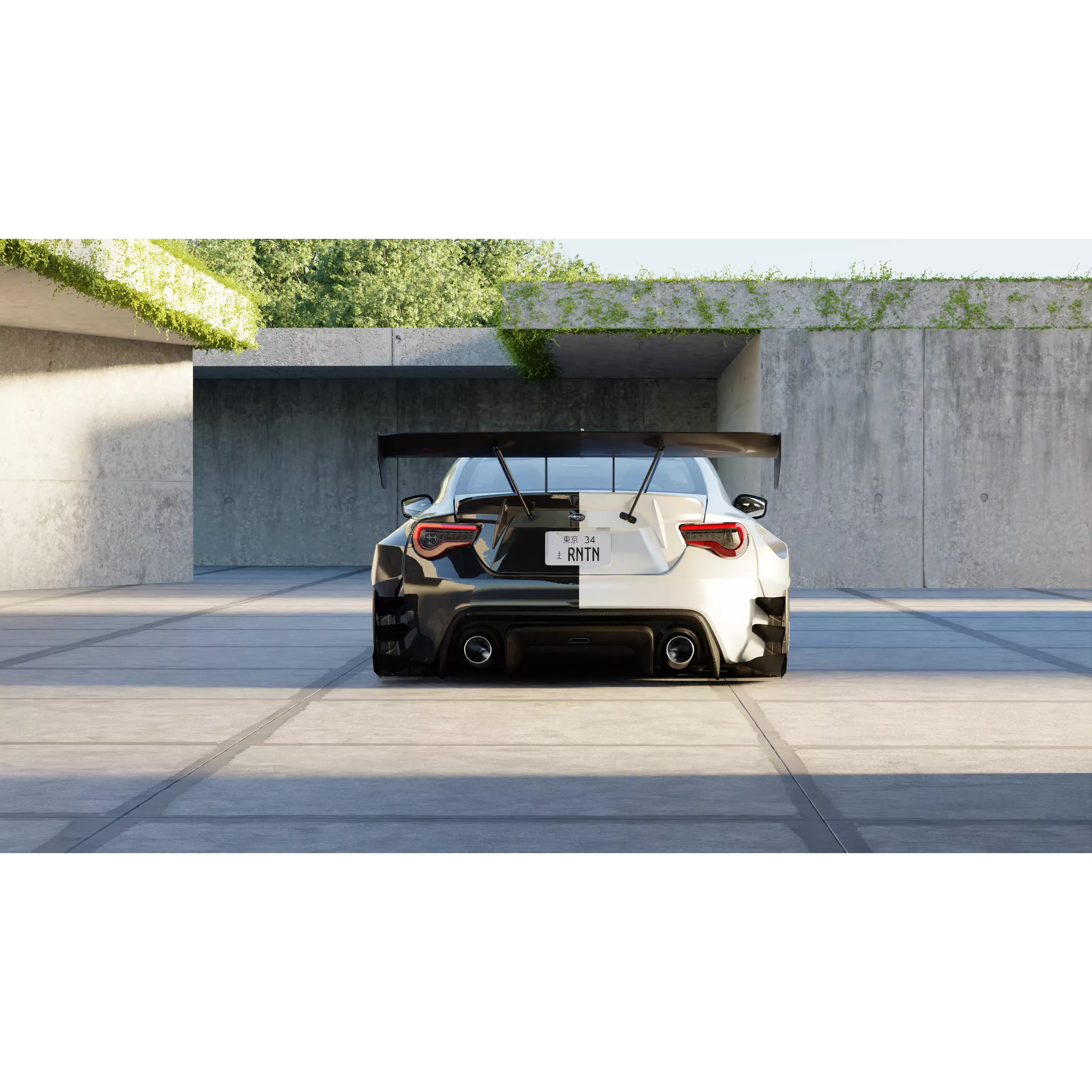 Car Render Scene - Game-Ready 3D Model - View 2