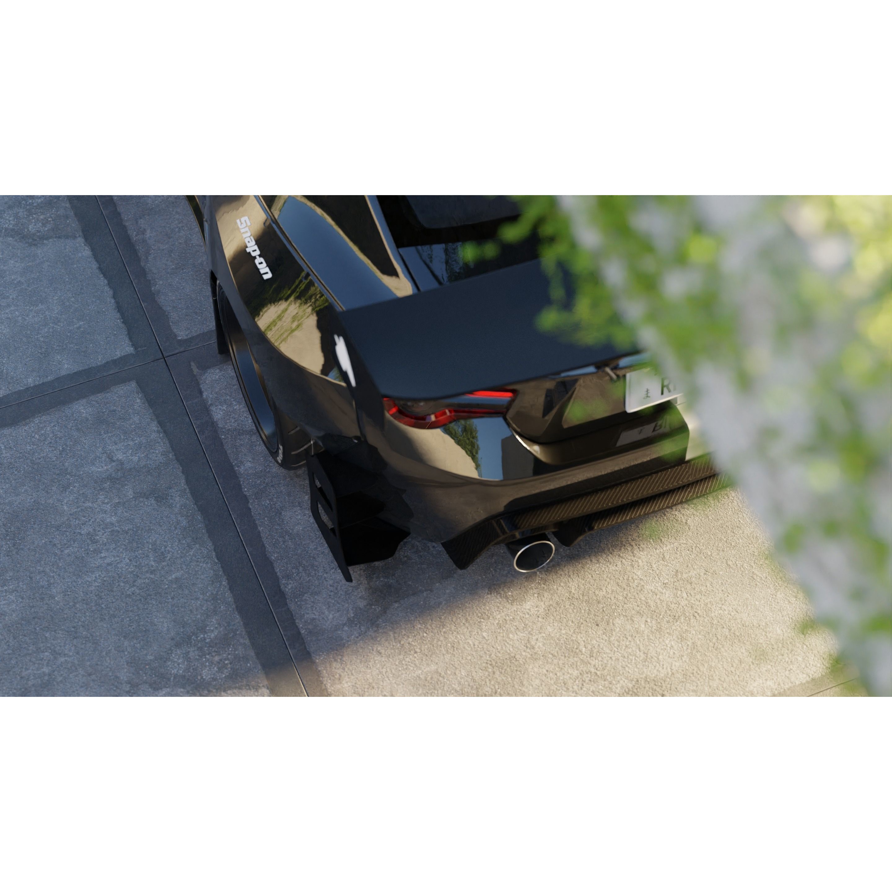 Car Render Scene - Game-Ready 3D Model - View 4